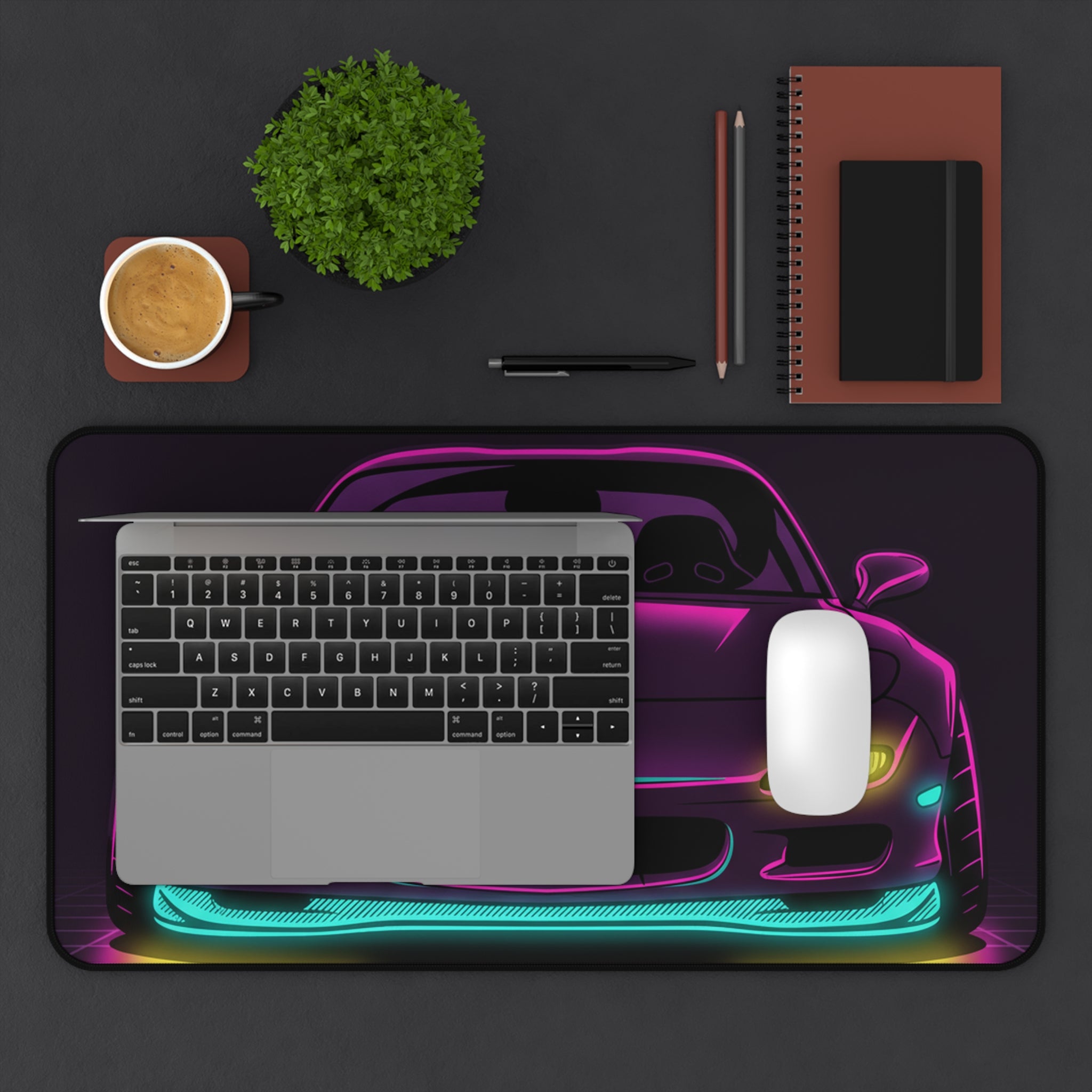 Mazda RX-7 FD Neon Synthwave Desk Mat
