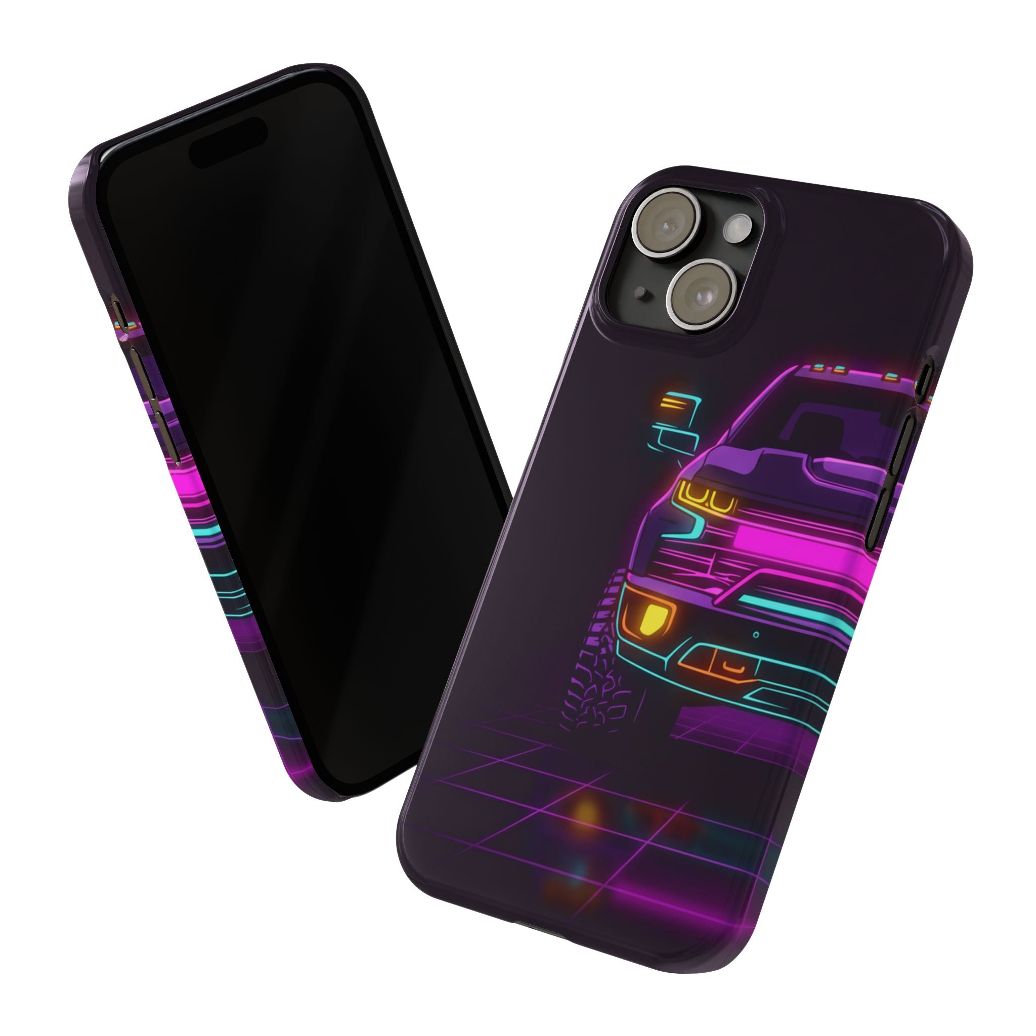 Chevy Silverado Trail Boss (2019+) Neon Synthwave Phone Case