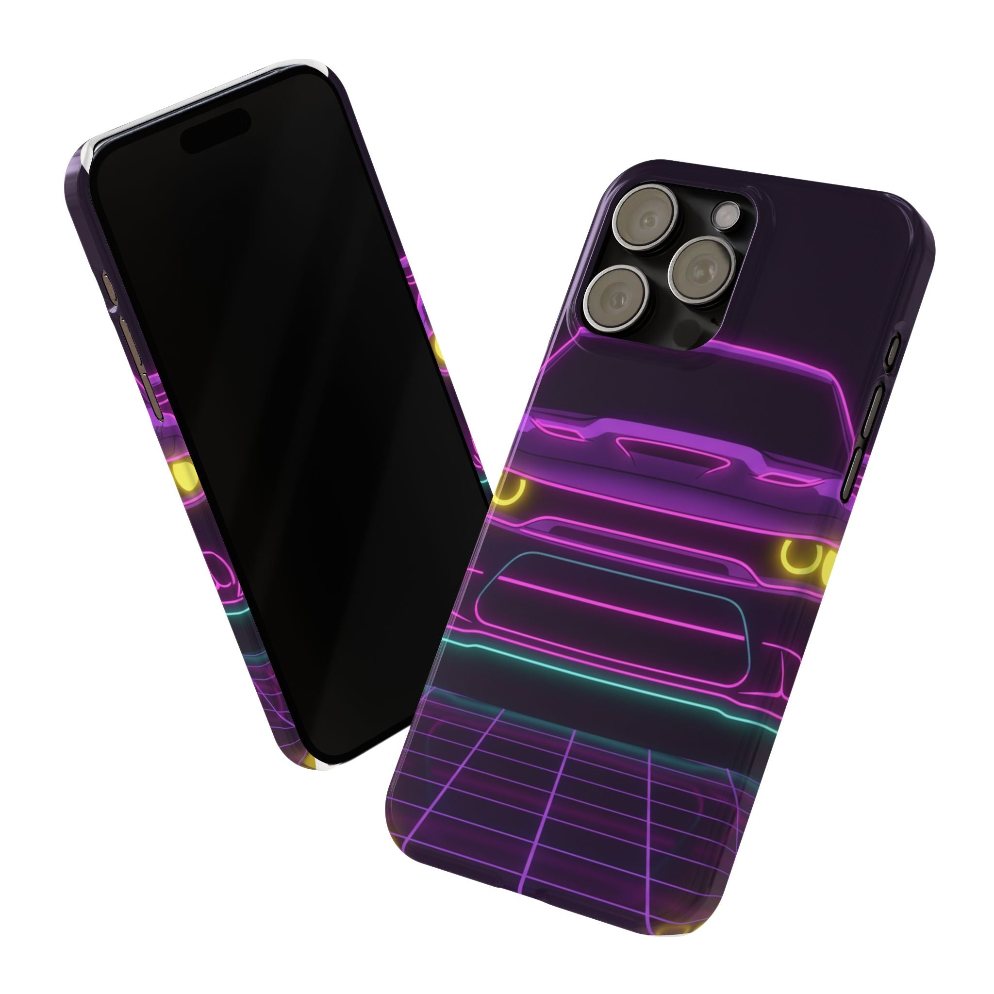 Dodge Challenger SRT Hellcat Neon Synthwave Phone Case