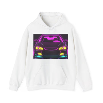 Honda Civic EK Hatch Neon Synthwave Unisex Hoodie