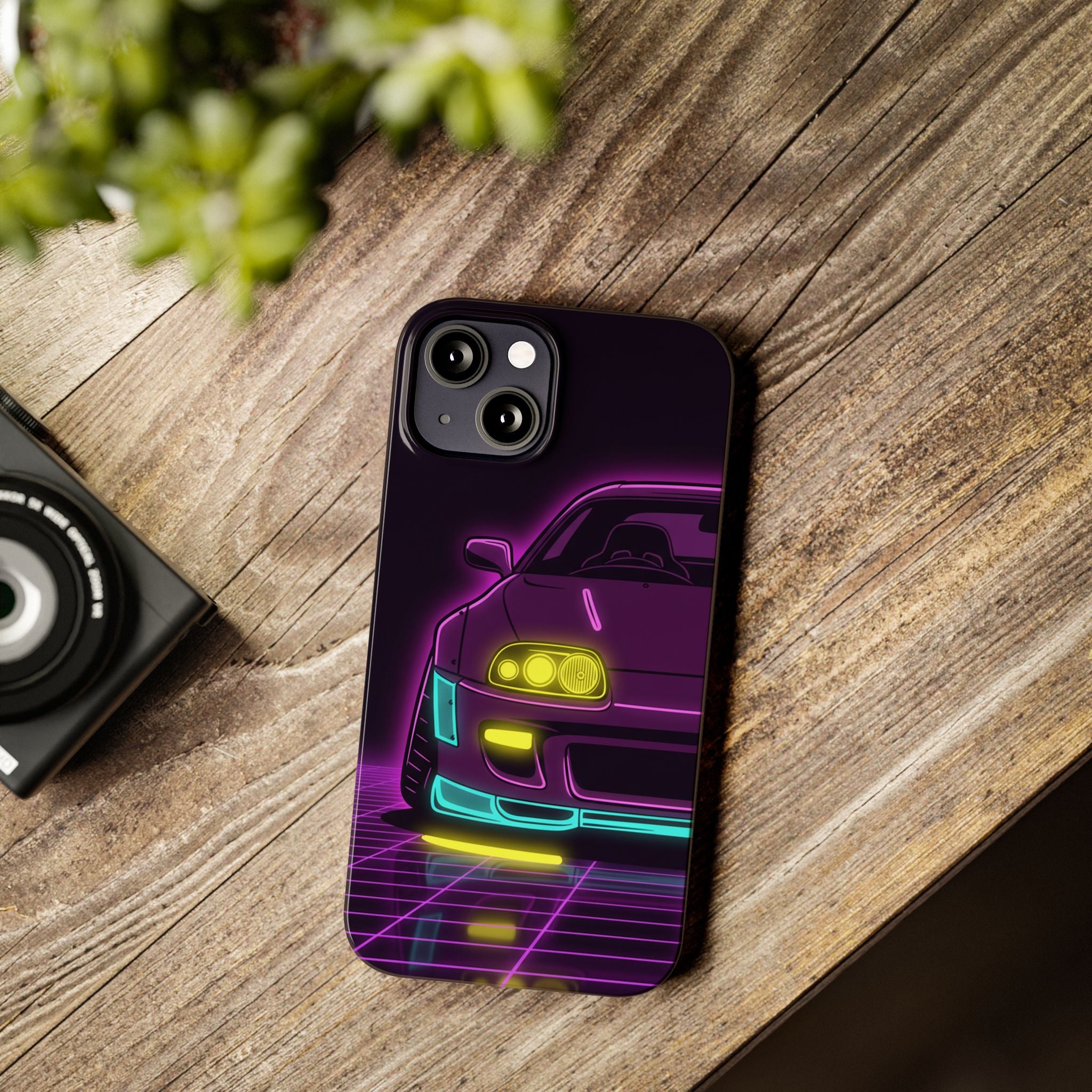 Toyota Supra MK4 Neon Synthwave Phone Case
