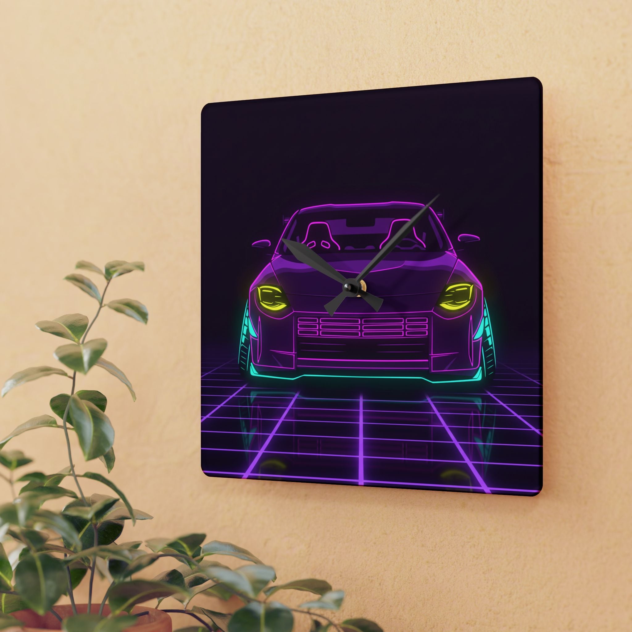Nissan Z RZ34 (2023+) Neon Synthwave Wall Clock