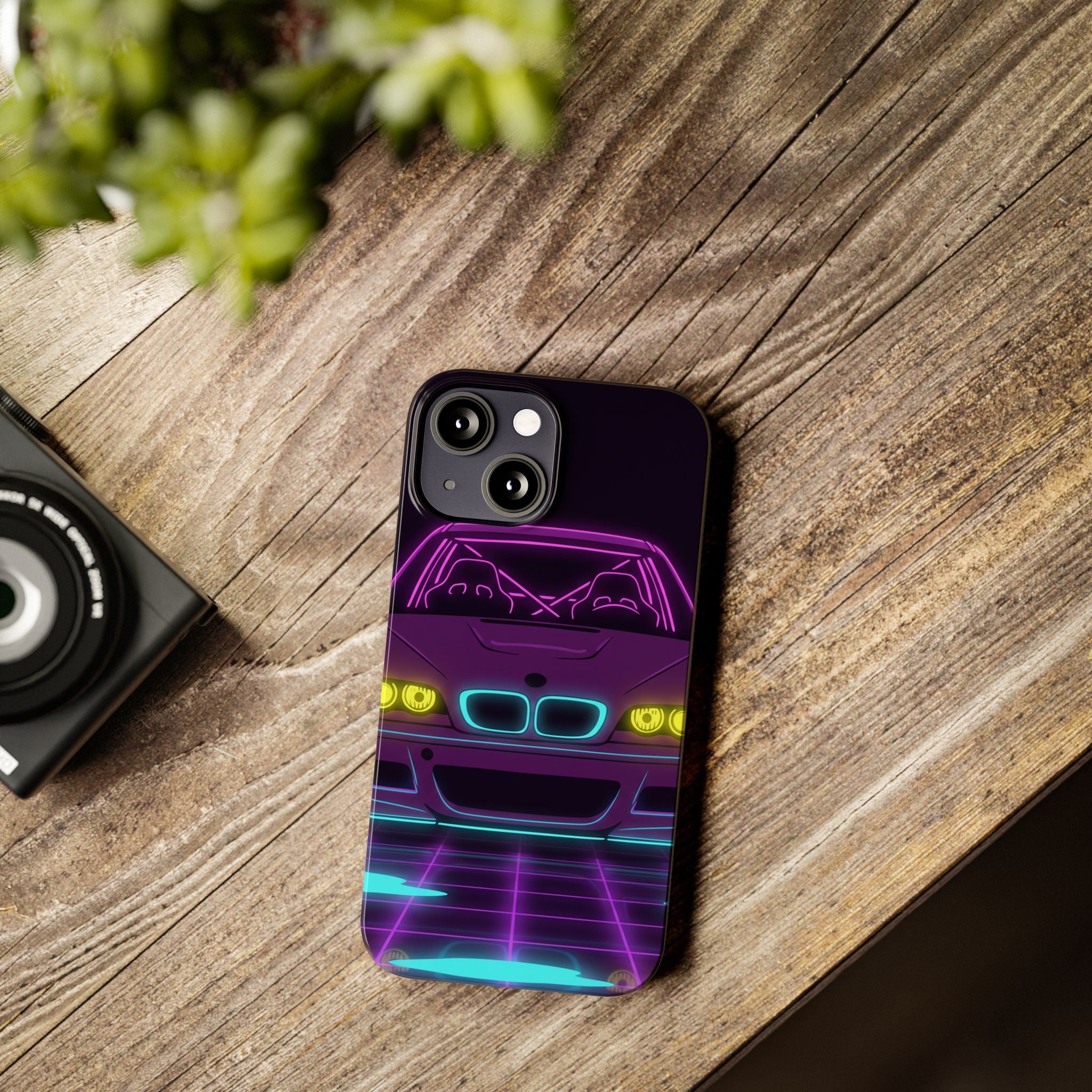 BMW E46 M3 (2000-06) Neon Synthwave Phone Case