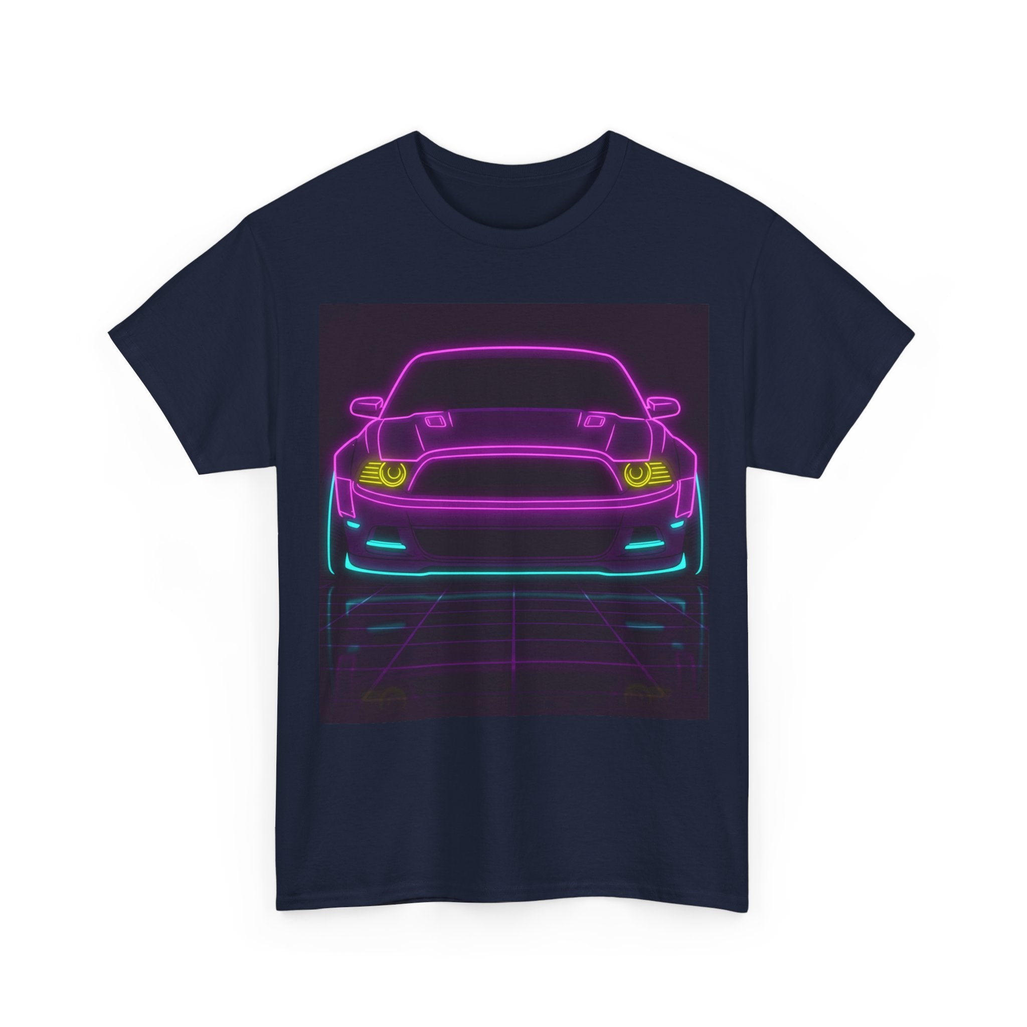 Ford Mustang GT (S197) Neon Synthwave Unisex Tee