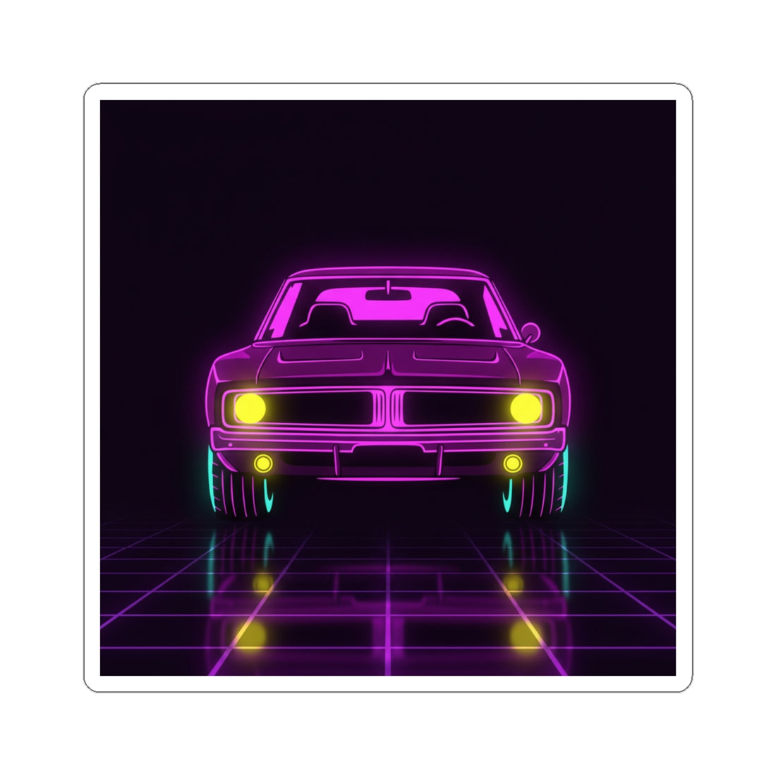 Dodge Charger R/T (1968-70) Resto-Mod Neon Synthwave Sticker
