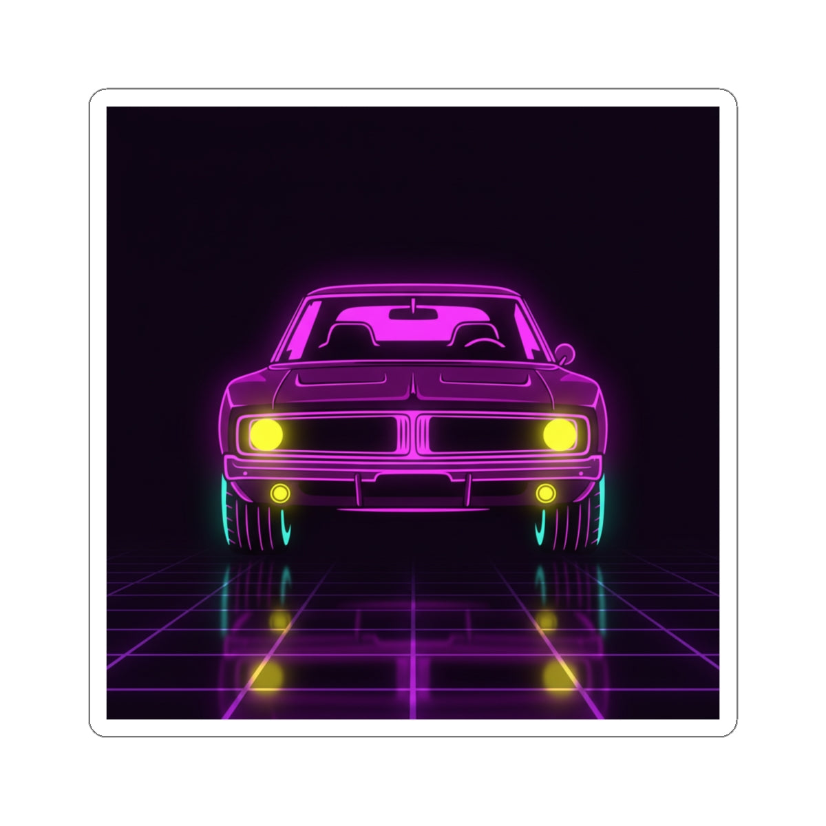 Dodge Charger R/T (1968-70) Resto-Mod Neon Synthwave Sticker