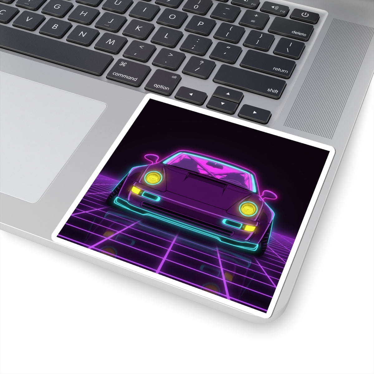 Porsche 964 Turbo Neon Synthwave Sticker