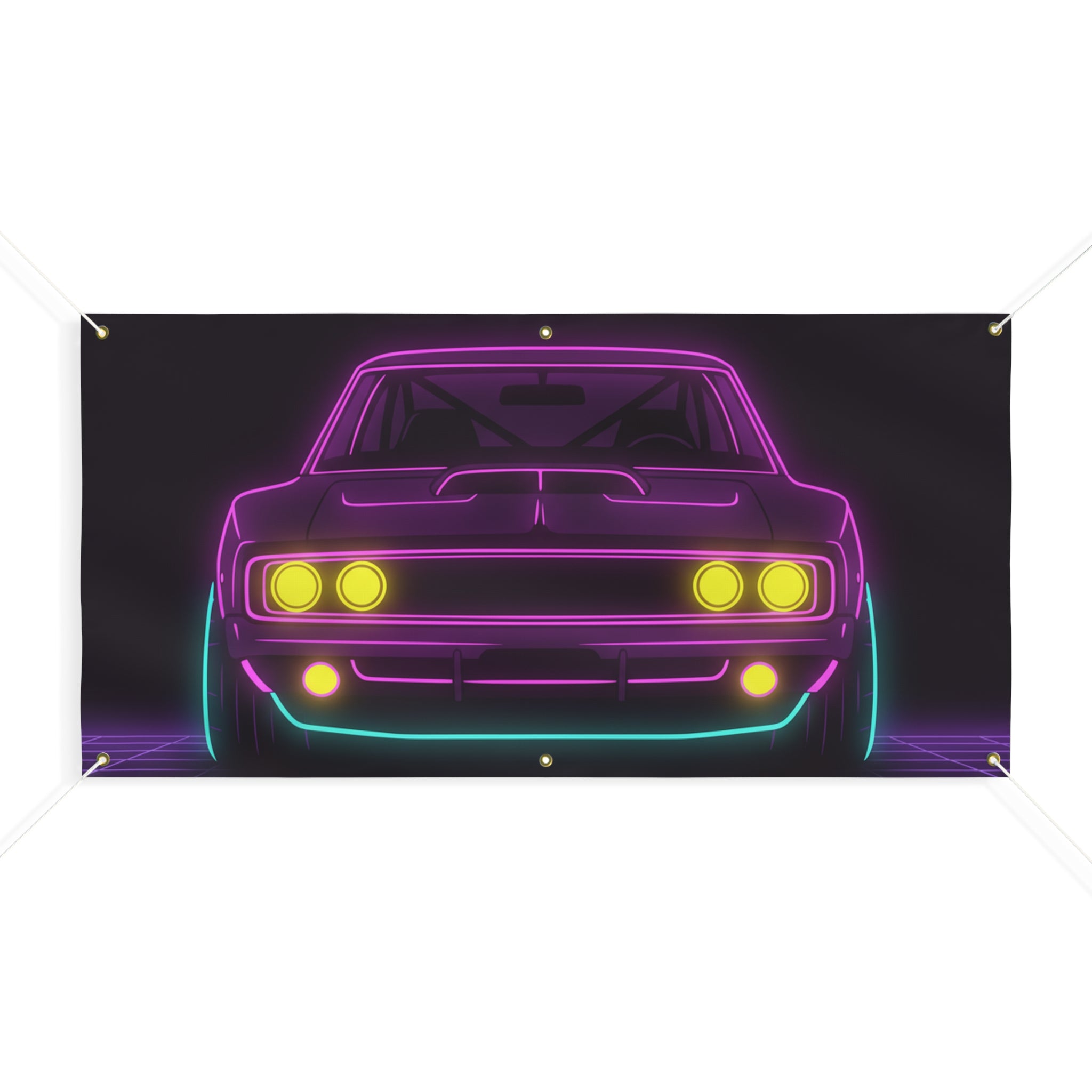 Dodge Charger R/T (1968-70) Neon Synthwave Banner
