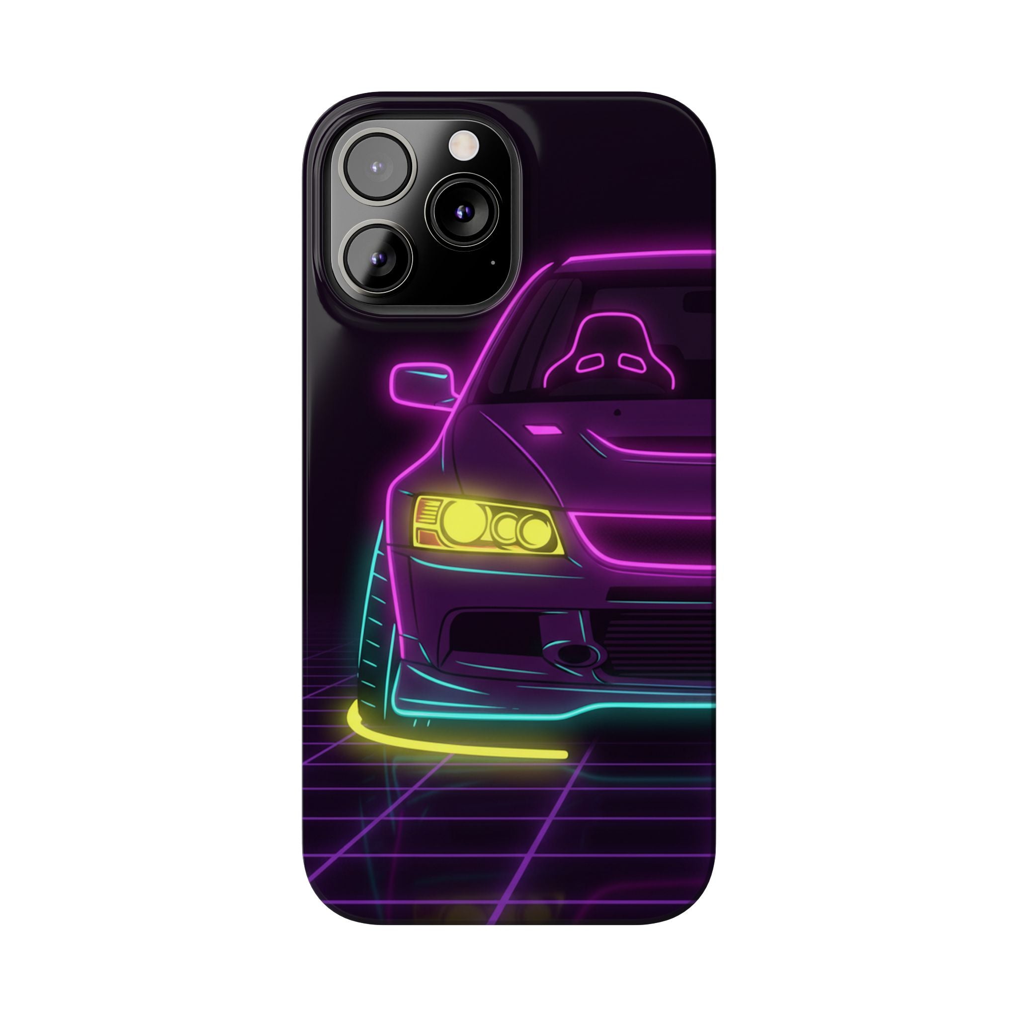 Mitsubishi Evo IX (2005-07) Neon Synthwave Phone Case