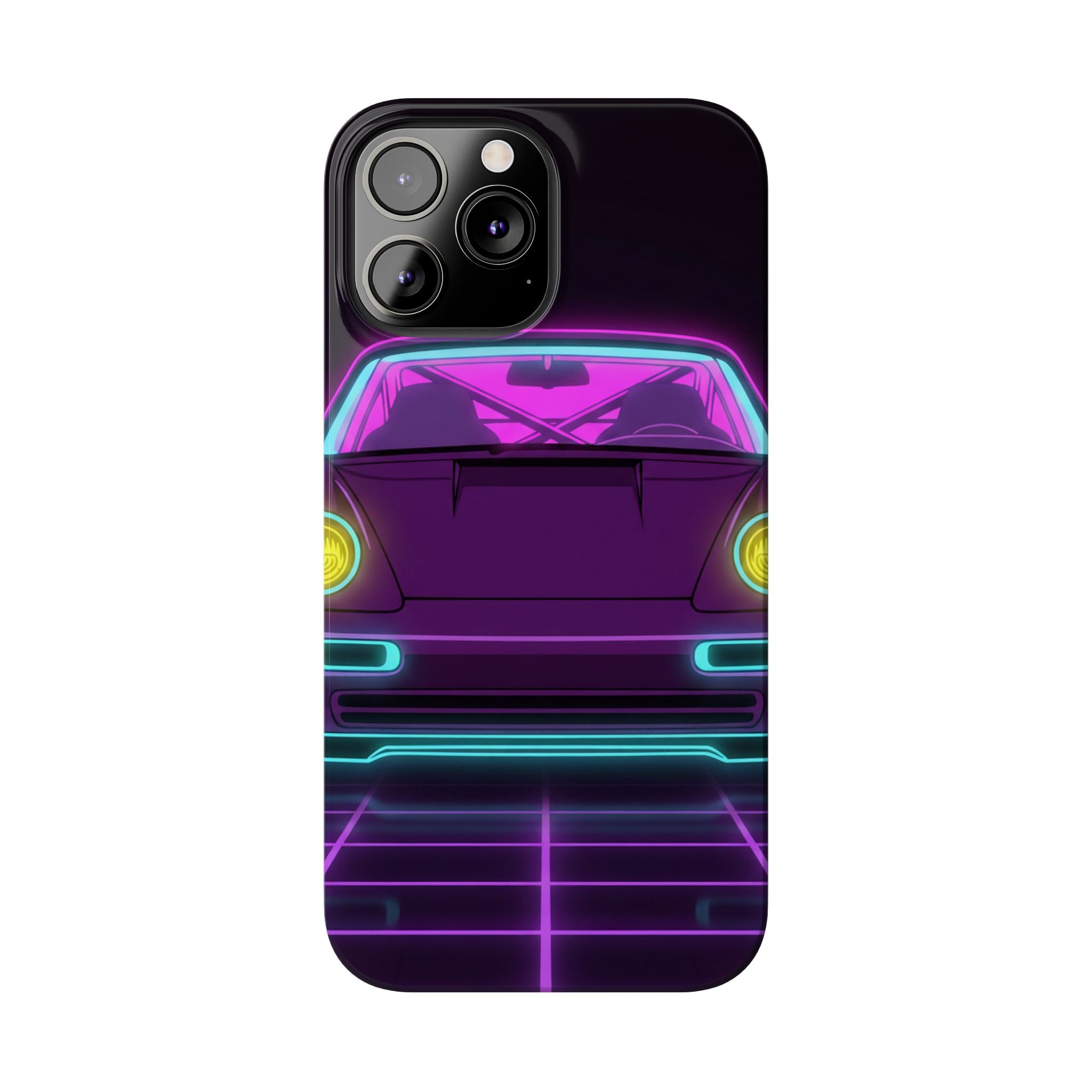 Porsche 964 Turbo Neon Synthwave Phone Case