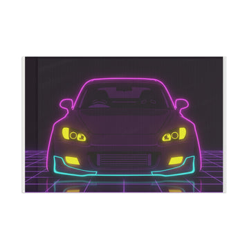Honda S2000 (1999-09) Neon Synthwave Garage Flag