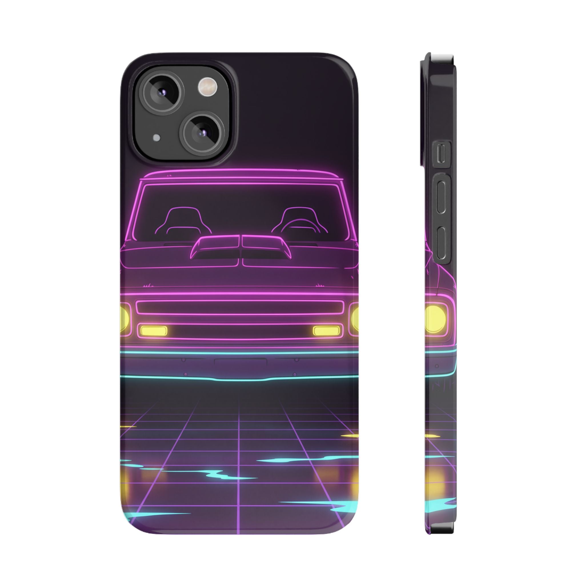 Chevy C10 Pickup (1967-72) Neon Synthwave Phone Case