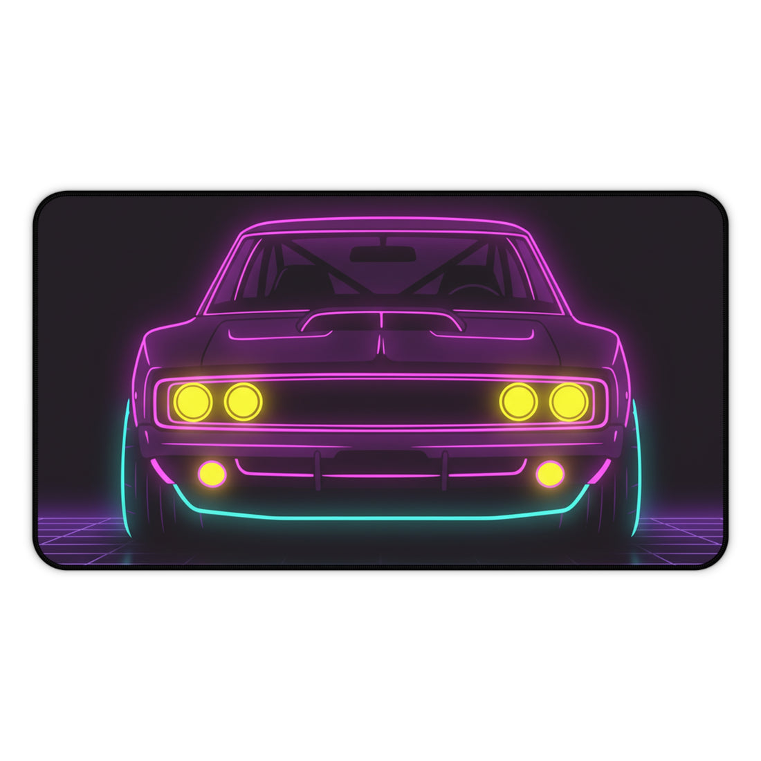 Dodge Charger R/T (1968-70) Neon Synthwave Desk Mat