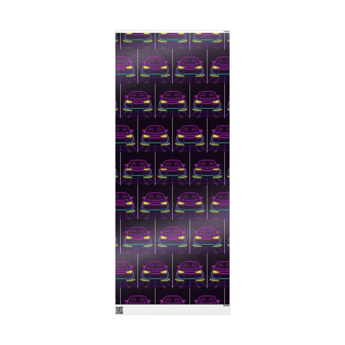 Mitsubishi Evo IX (2005-07) Neon Synthwave Gift Wrapping Paper
