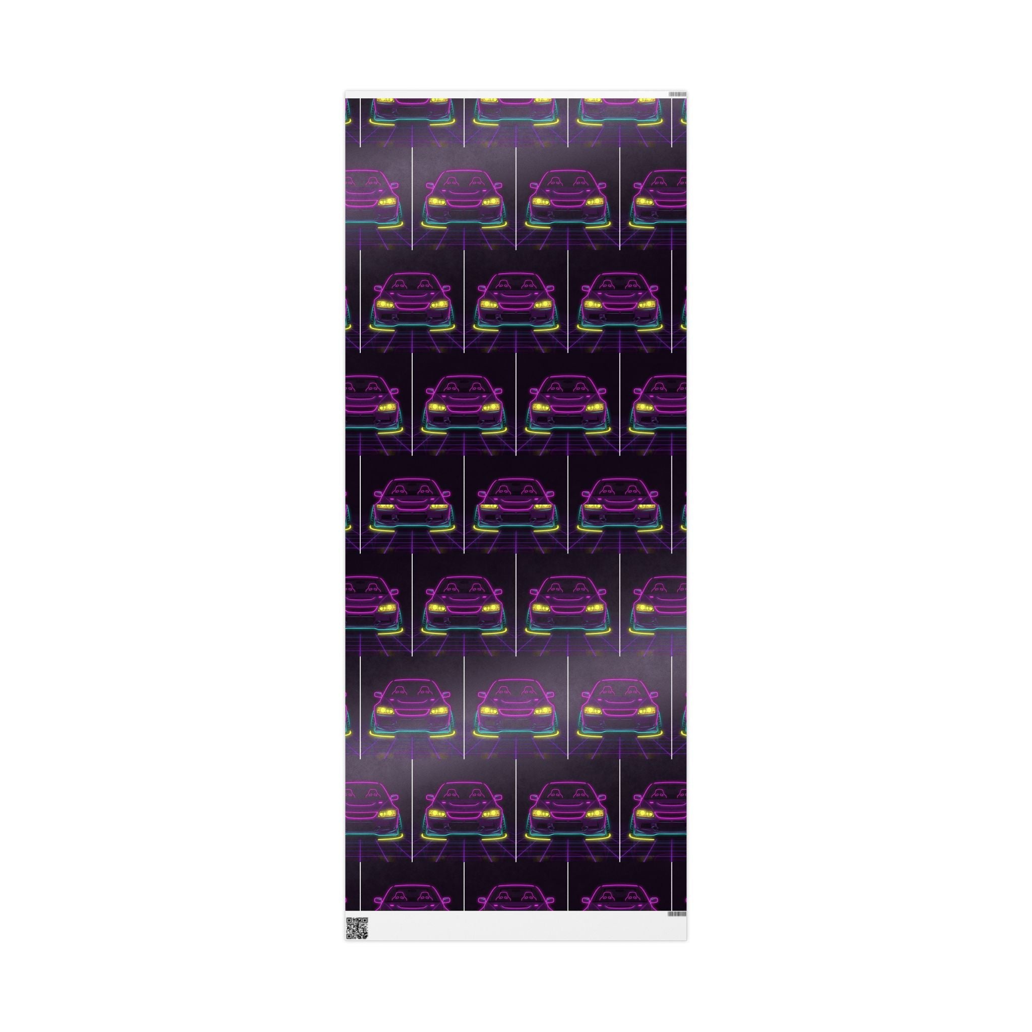 Mitsubishi Evo IX (2005-07) Neon Synthwave Gift Wrapping Paper