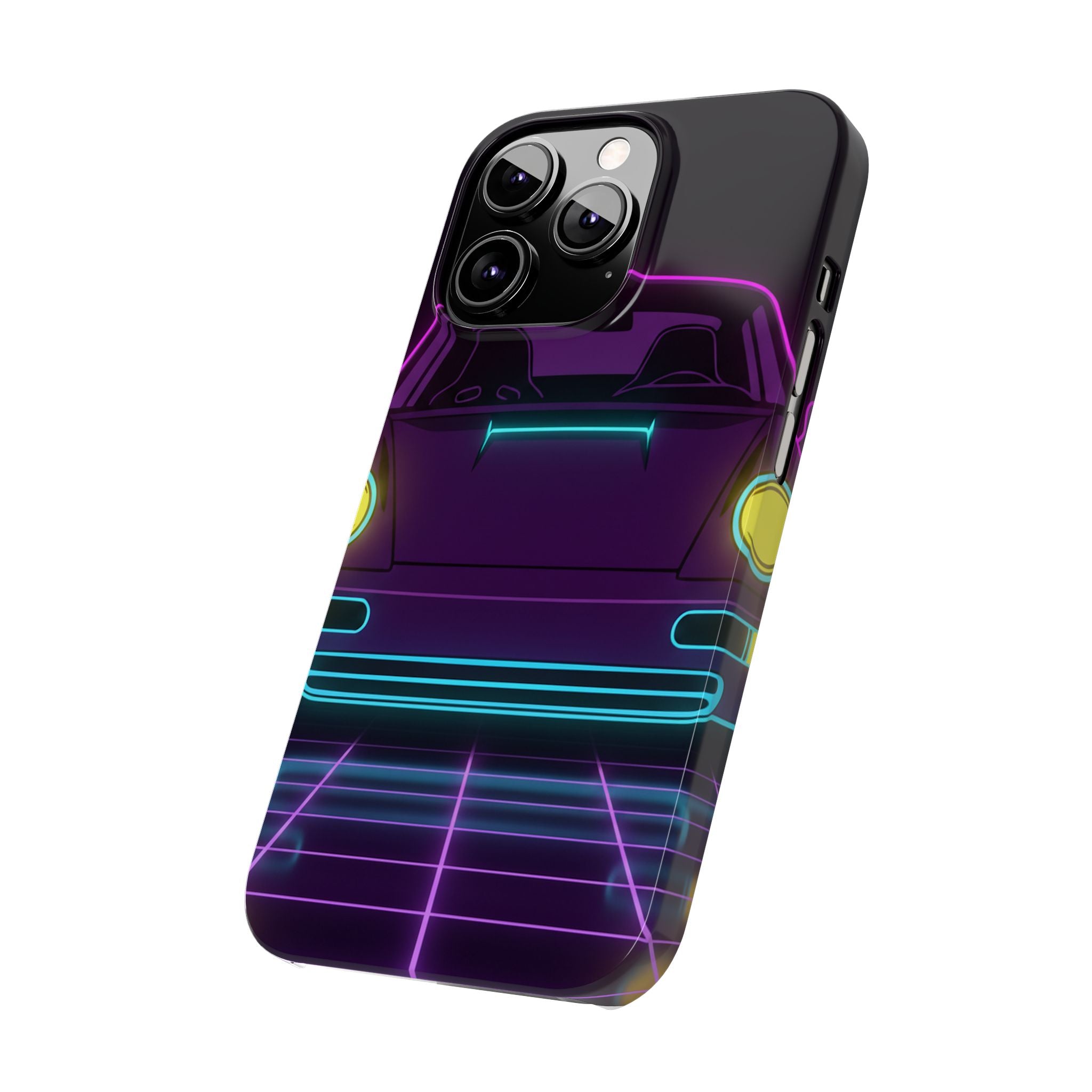 Porsche 964 Singer Neon Synthwave Phone Case