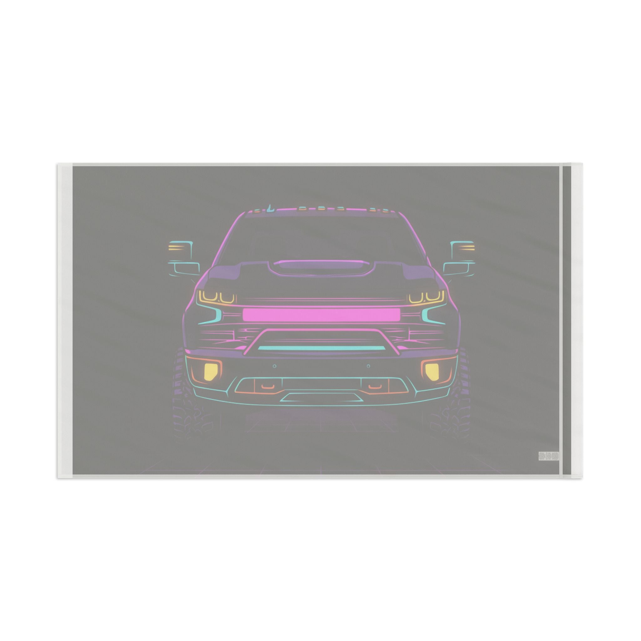 Chevy Silverado Trail Boss (2019+) Neon Synthwave Garage Flag