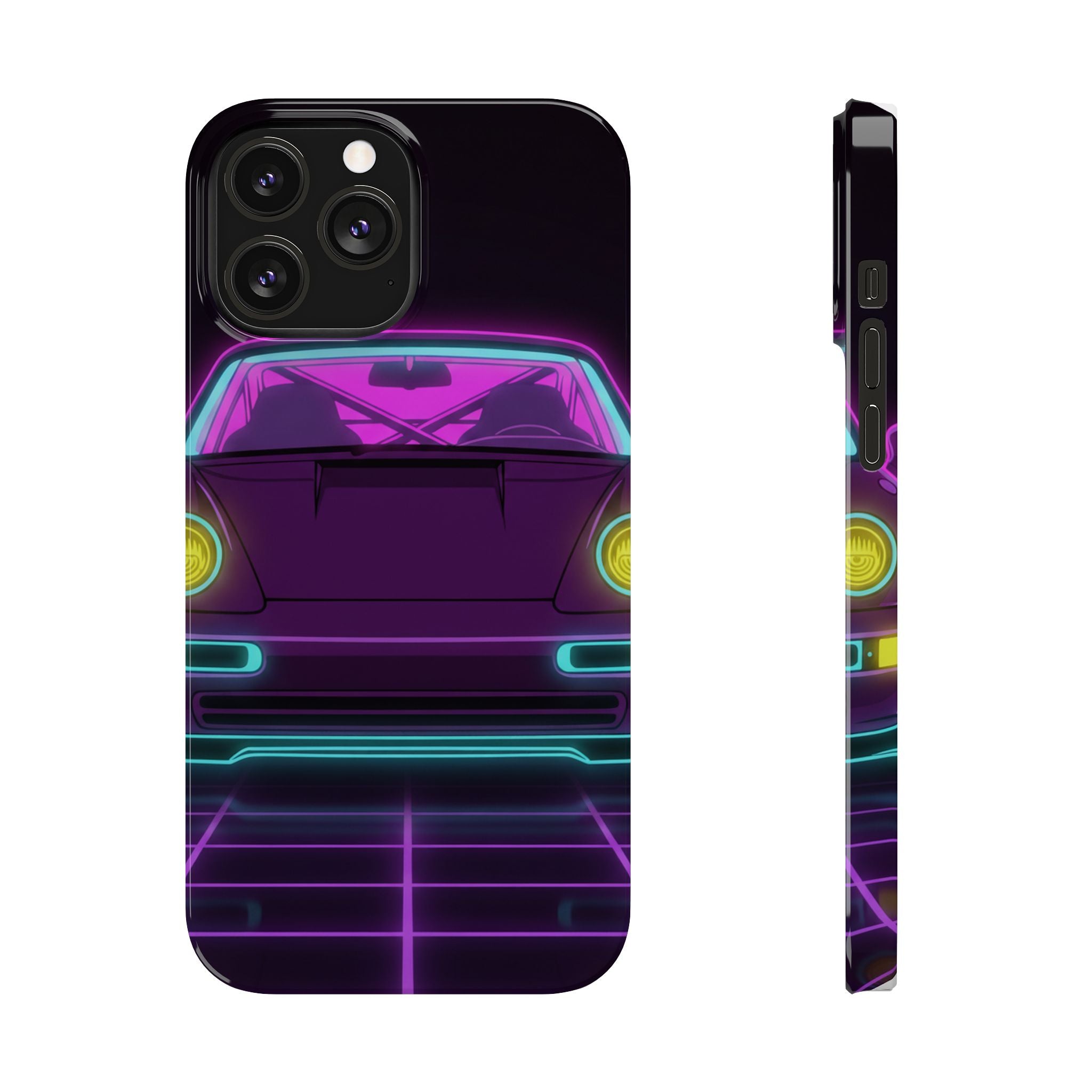Porsche 964 Turbo Neon Synthwave Phone Case