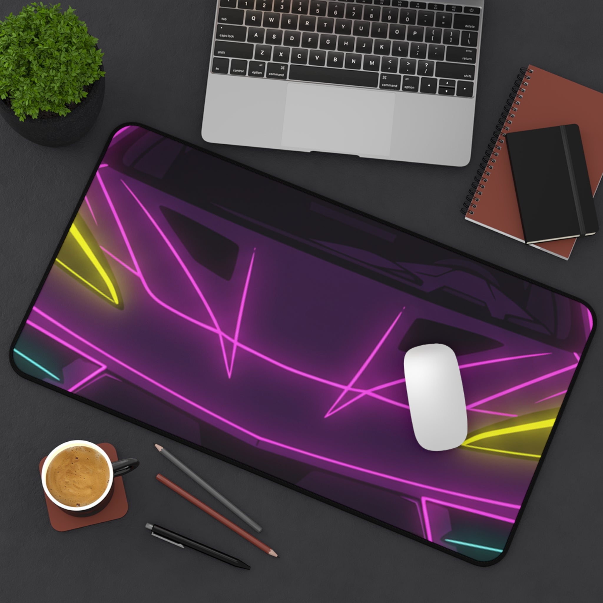 Corvette C8 (2020+) Neon Synthwave Desk Mat