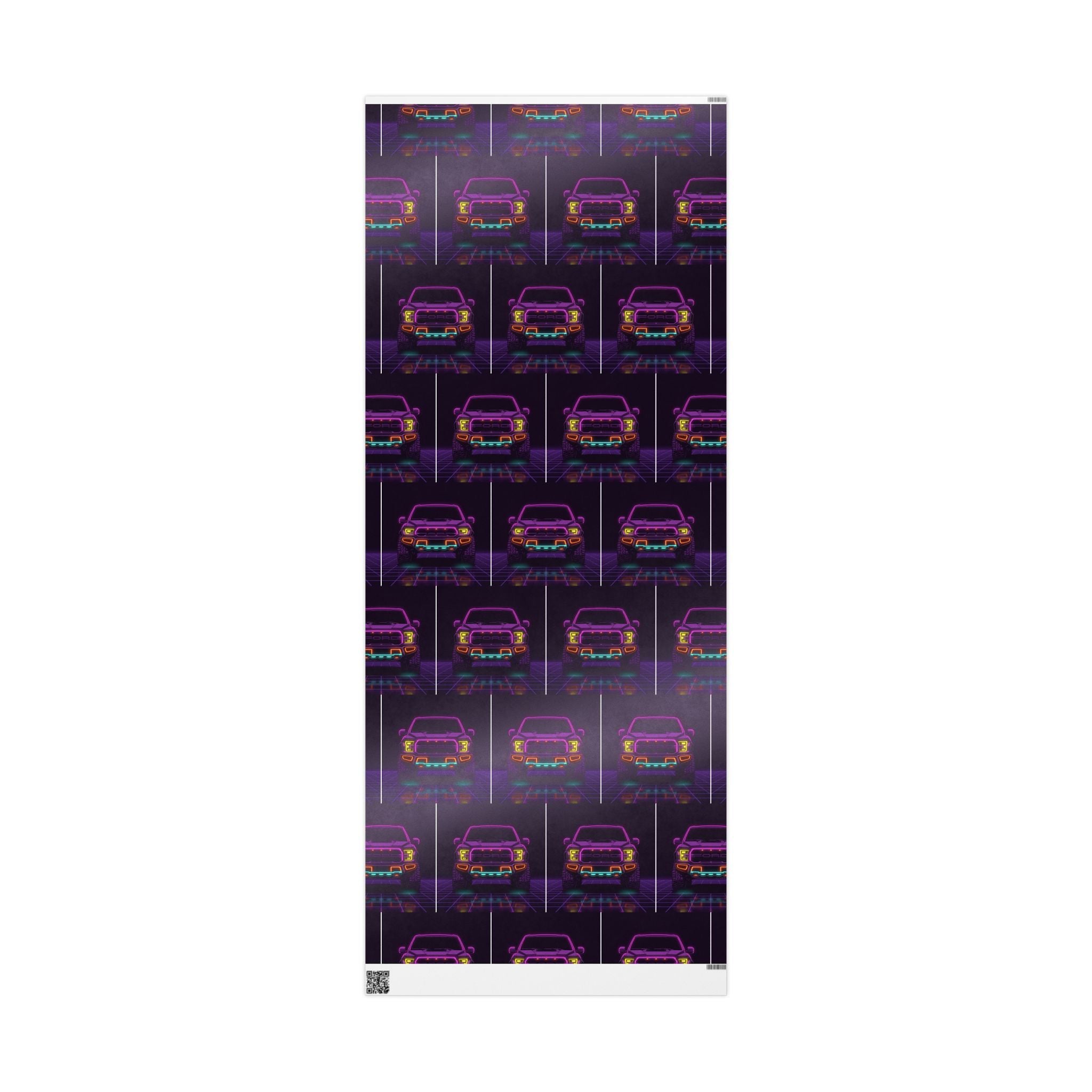 Ford F-150 Raptor Gen 2 Neon Synthwave Gift Wrapping Paper