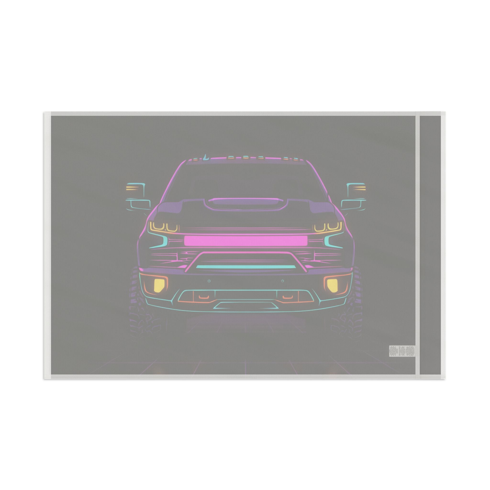 Chevy Silverado Trail Boss (2019+) Neon Synthwave Garage Flag