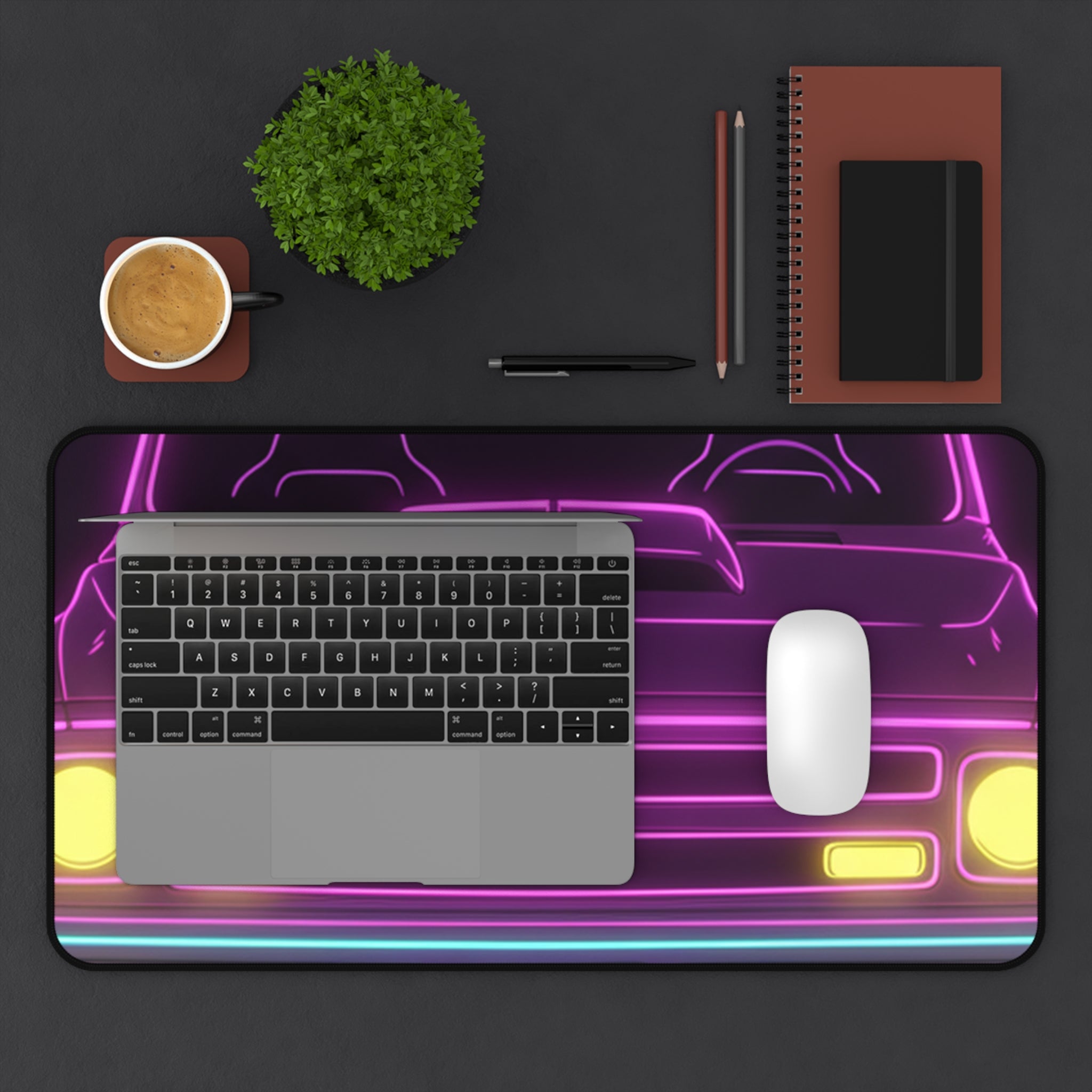 Chevy C10 Pickup (1967-72) Neon Synthwave Desk Mat