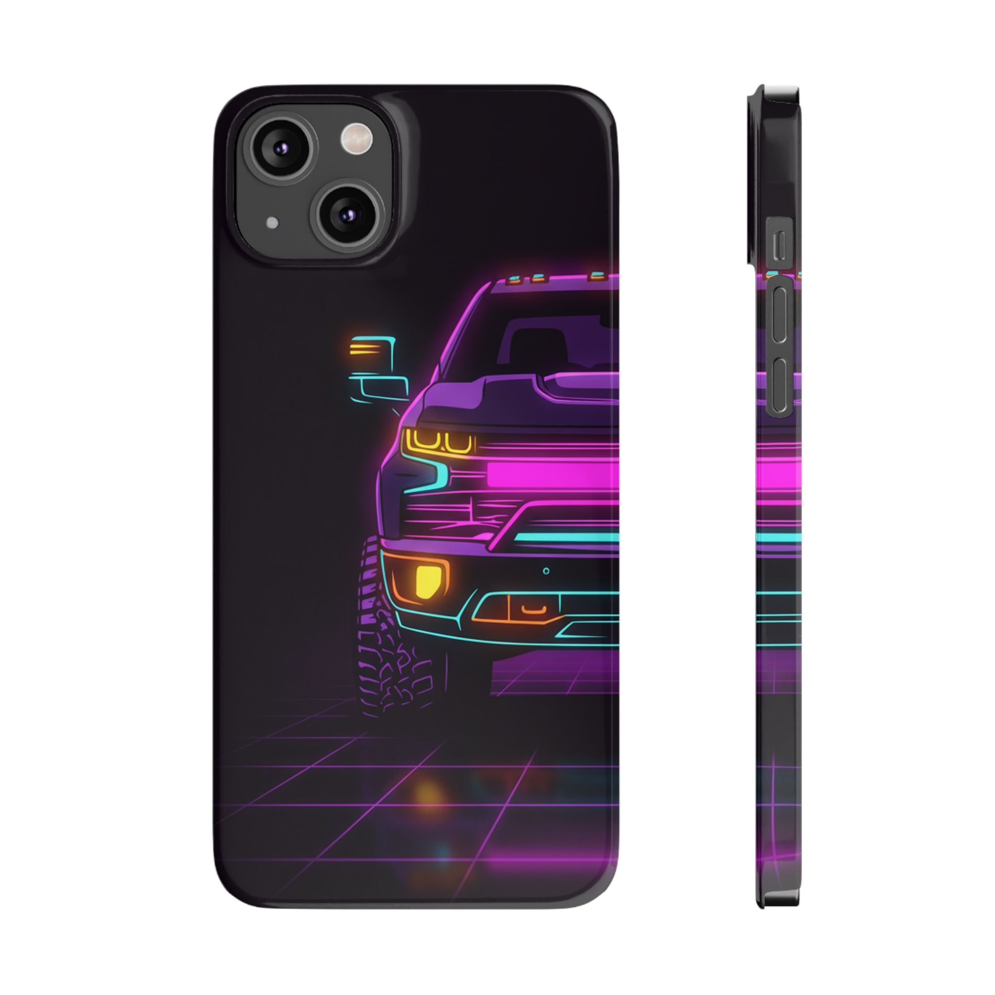 Chevy Silverado Trail Boss (2019+) Neon Synthwave Phone Case
