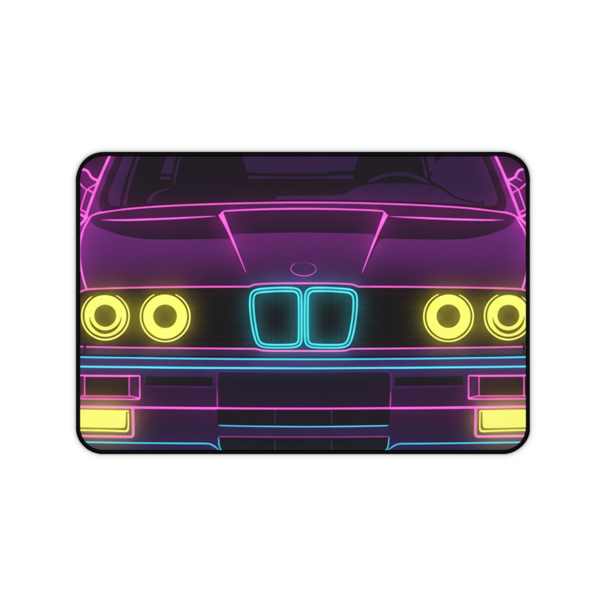 BMW E30 Neon Synthwave Desk Mat