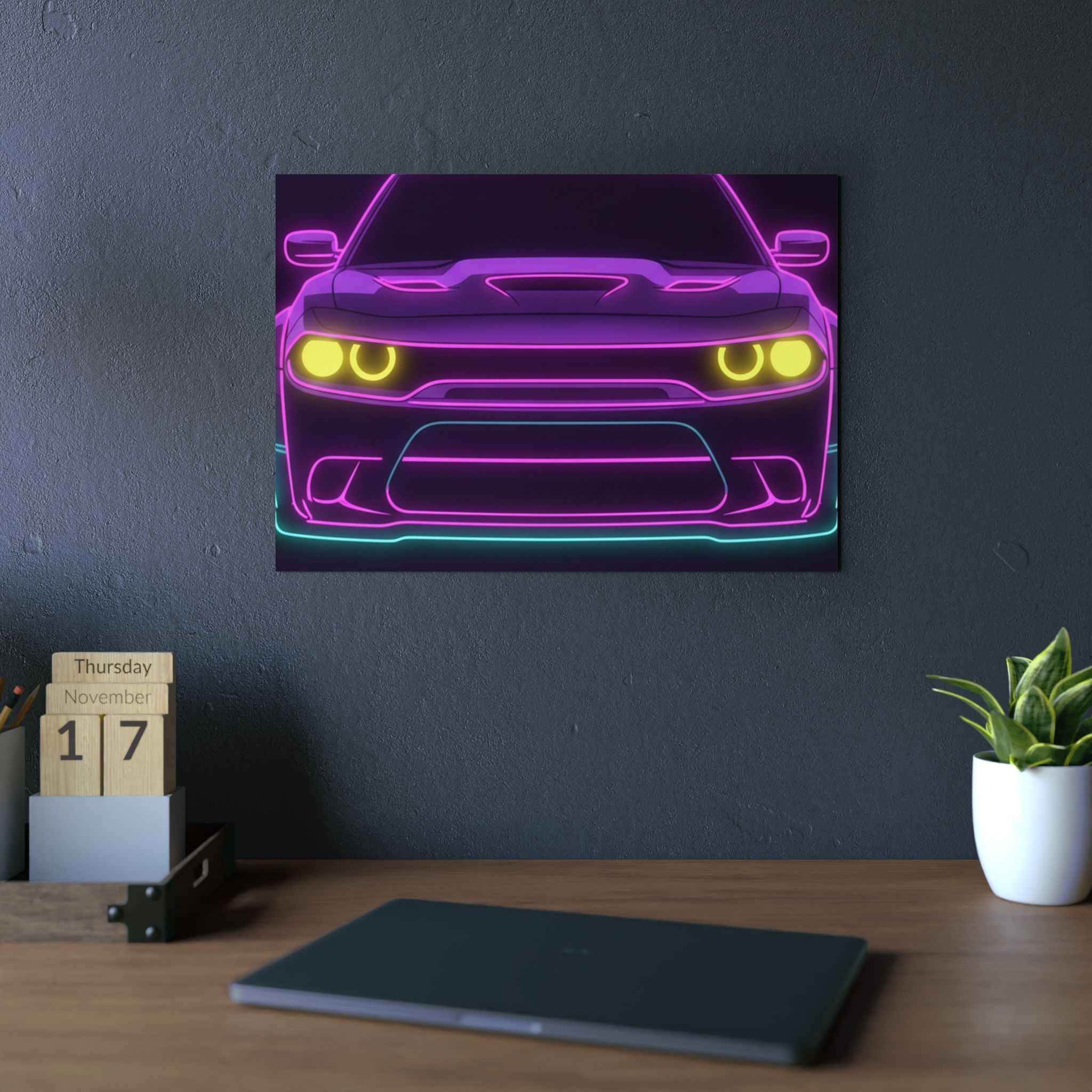 Dodge Challenger SRT Hellcat Metal Wall Sign