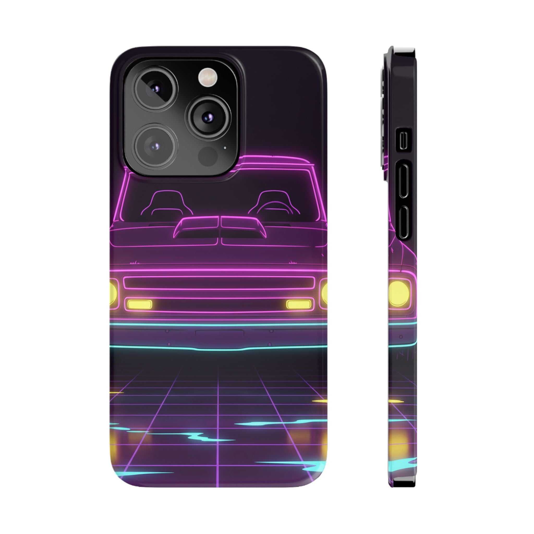 Chevy C10 Pickup (1967-72) Neon Synthwave Phone Case