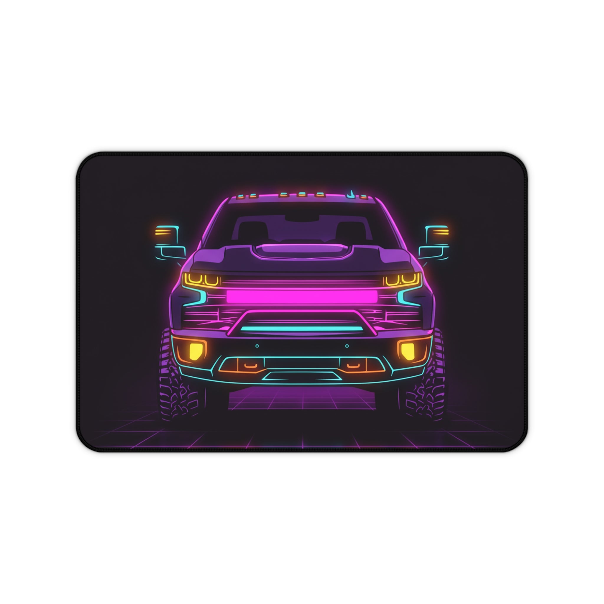 Chevy Silverado Trail Boss (2019+) Neon Synthwave Desk Mat