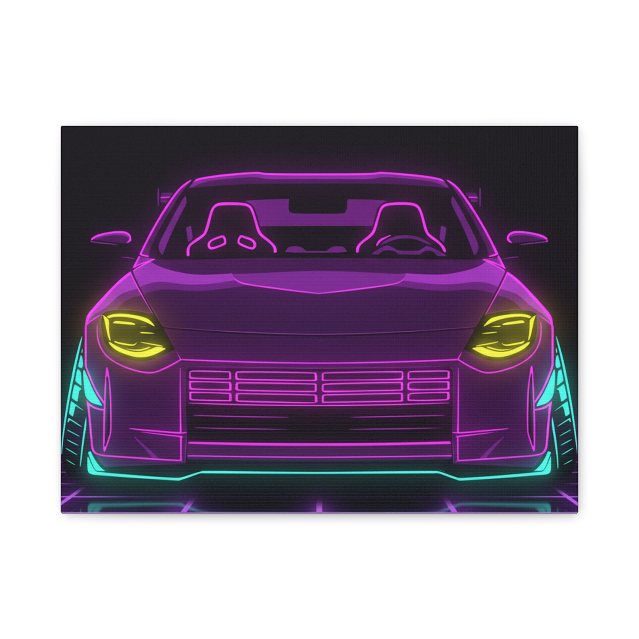 Nissan Z RZ34 (2023+) Neon Synthwave Canvas Wall Art