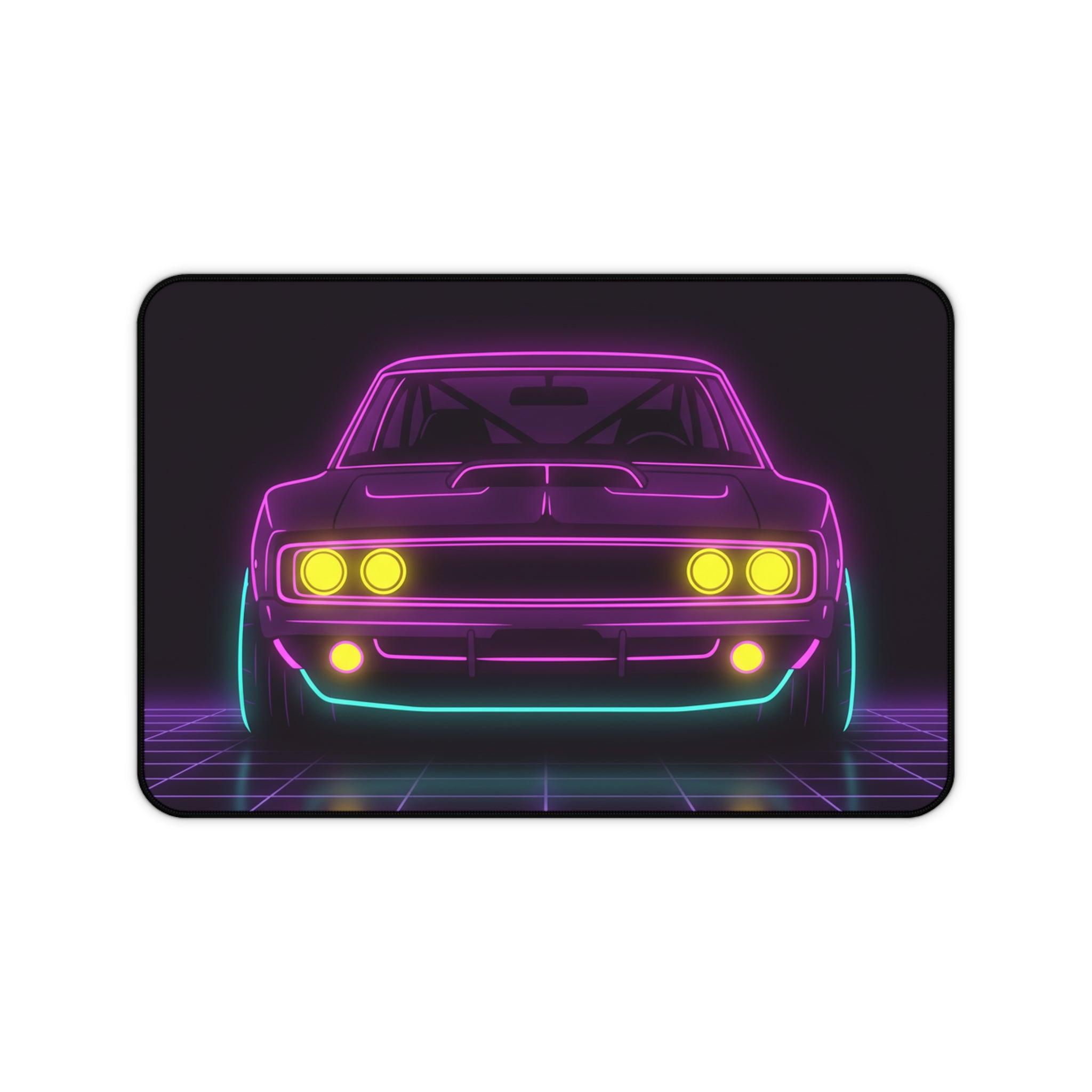 Dodge Charger R/T (1968-70) Neon Synthwave Desk Mat