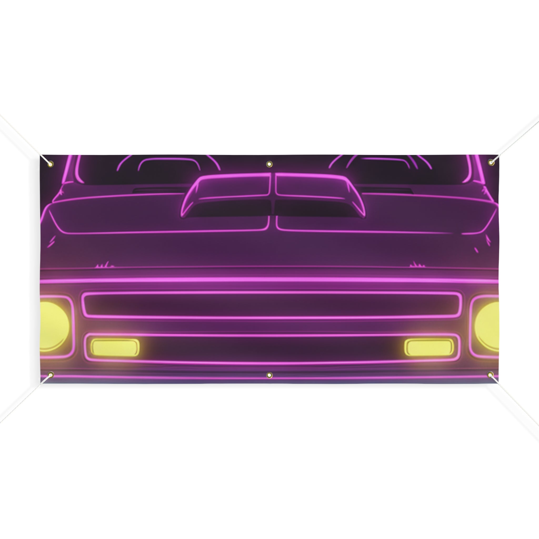 Chevy C10 Pickup (1967-72) Neon Synthwave Banner
