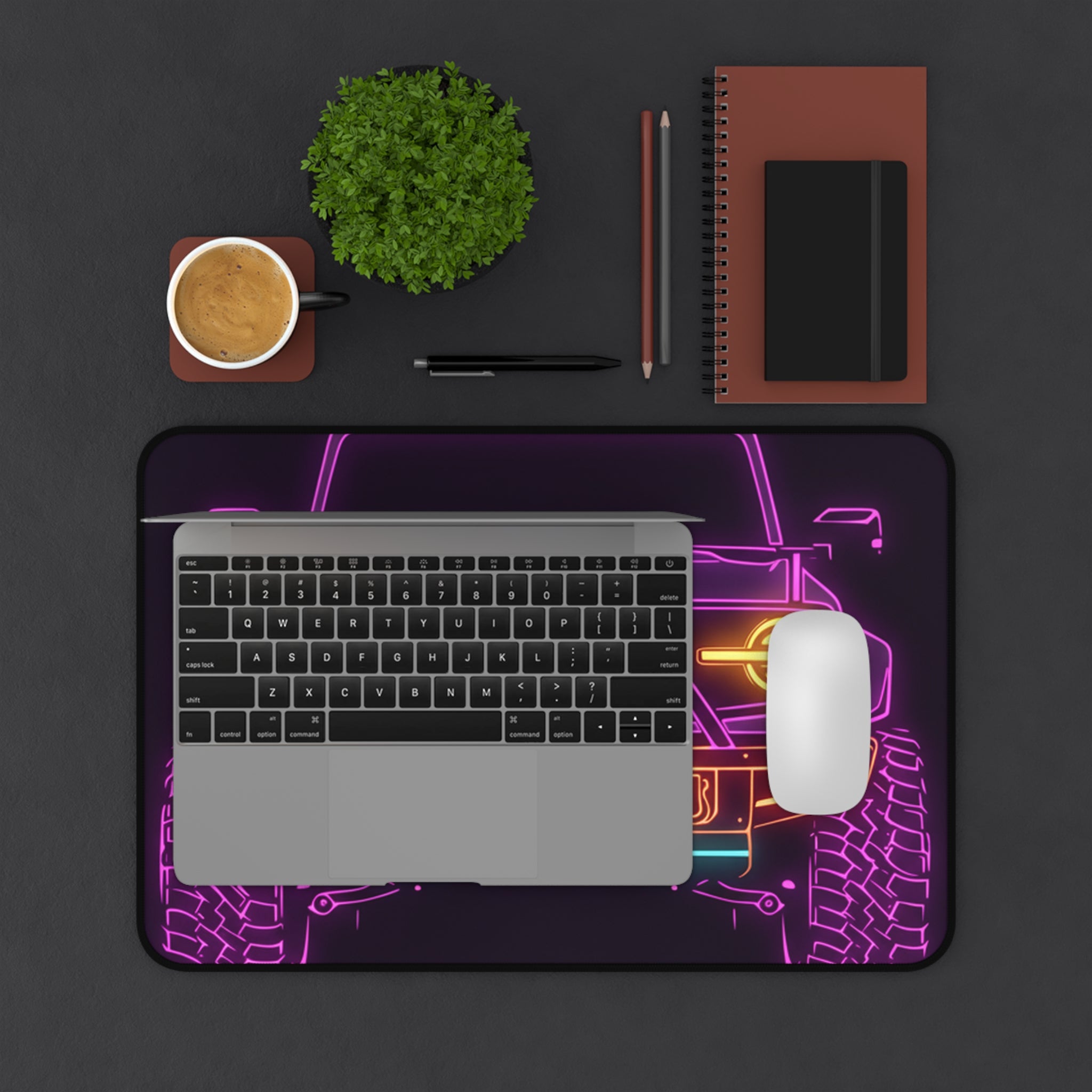 Ford Bronco (2021+) Neon Synthwave Desk Mat