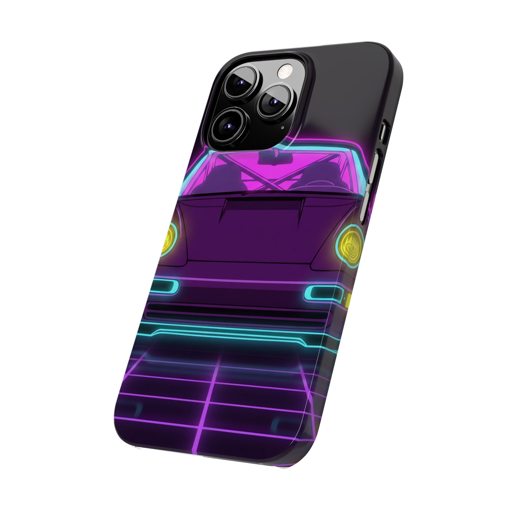 Porsche 964 Turbo Neon Synthwave Phone Case