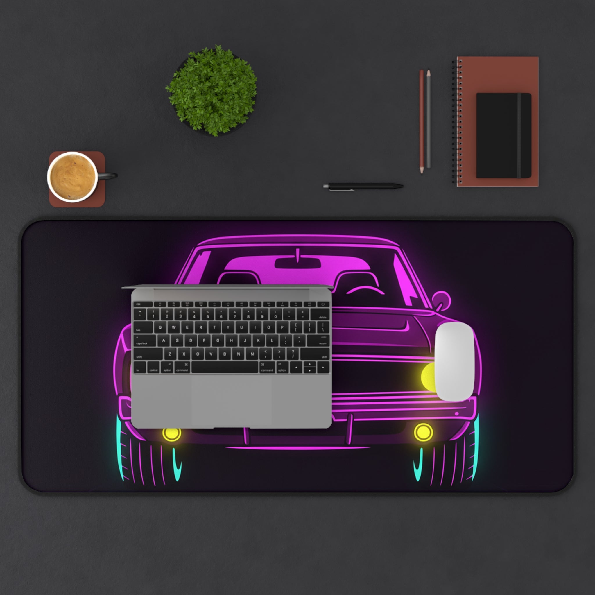 Dodge Charger R/T (1968-70) Resto-Mod Neon Synthwave Desk Mat