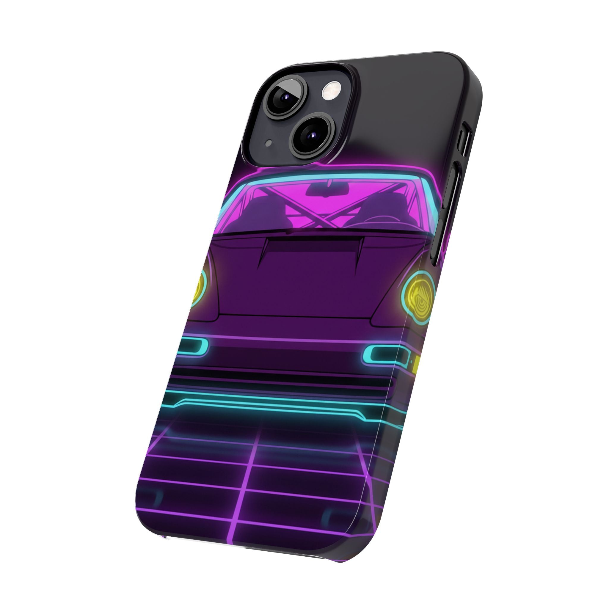 Porsche 964 Turbo Neon Synthwave Phone Case