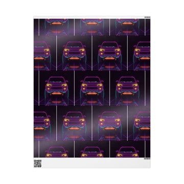 Toyota 4Runner TRD Pro Neon Synthwave Gift Wrapping Paper