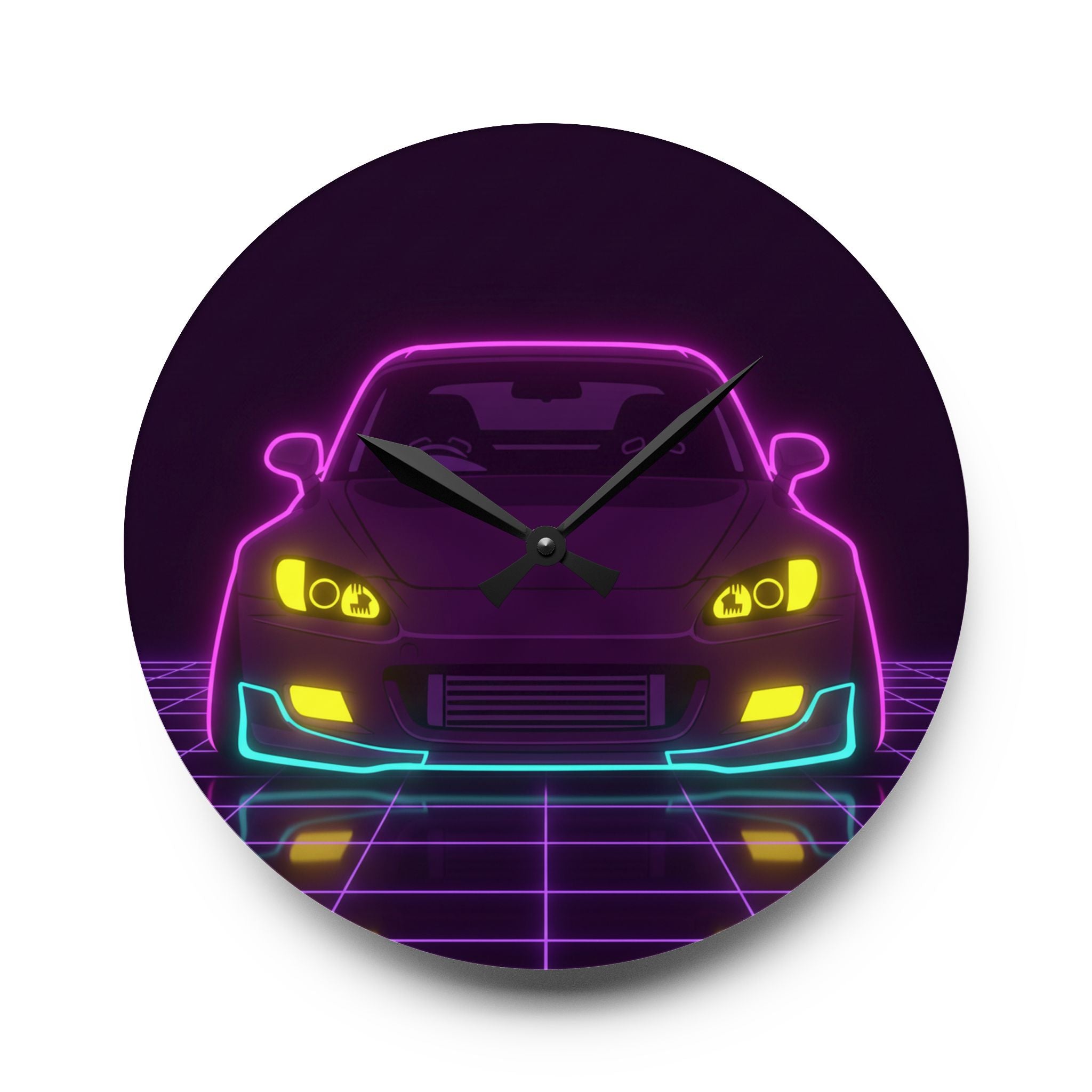 Honda S2000 (1999-09) Neon Synthwave Wall Clock