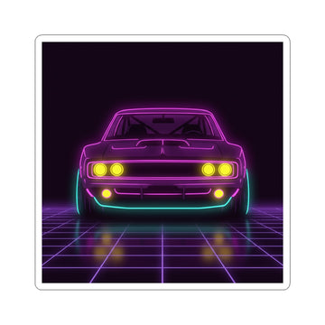Dodge Charger R/T (1968-70) Neon Synthwave Sticker