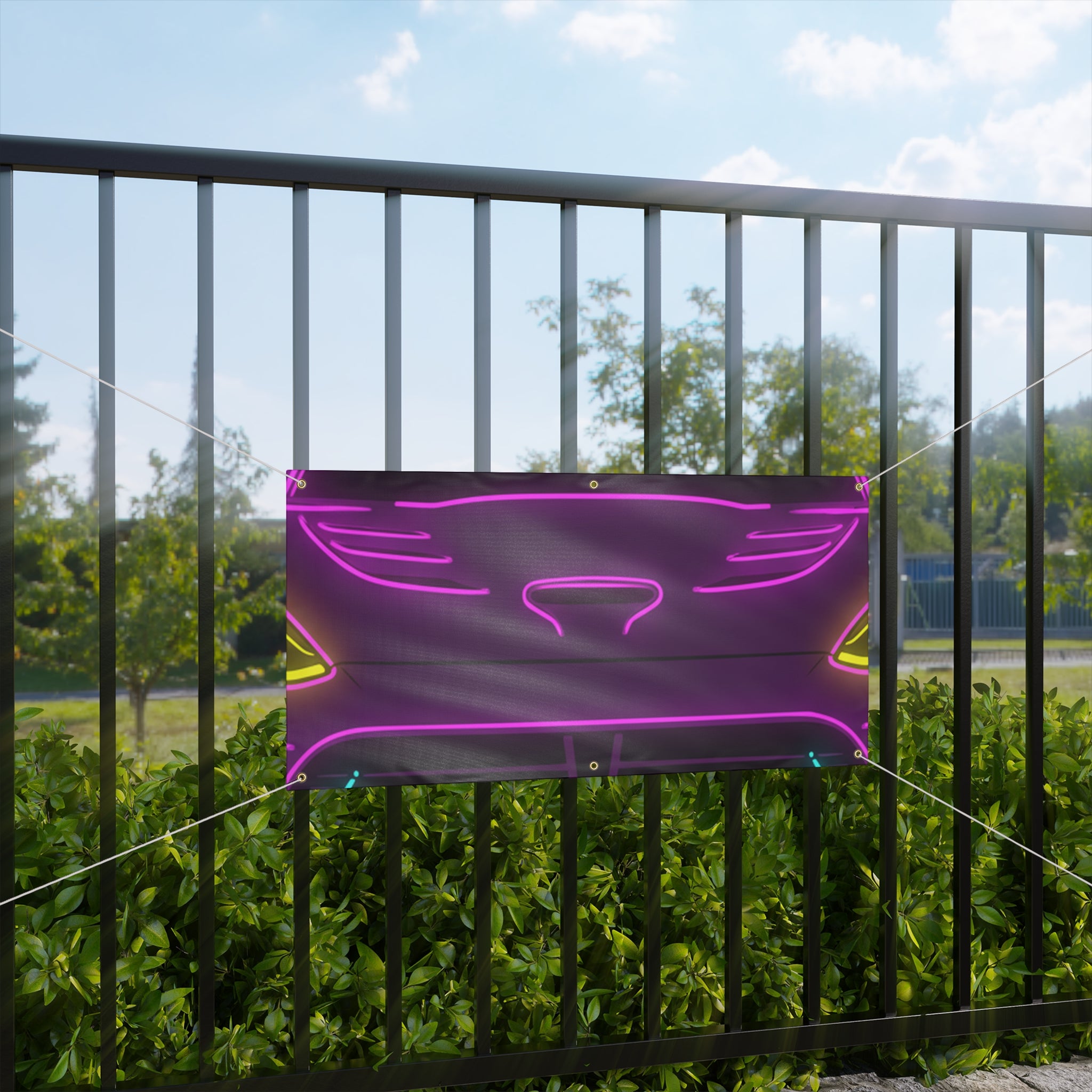 Dodge Viper (1992-17) Neon Synthwave Banner