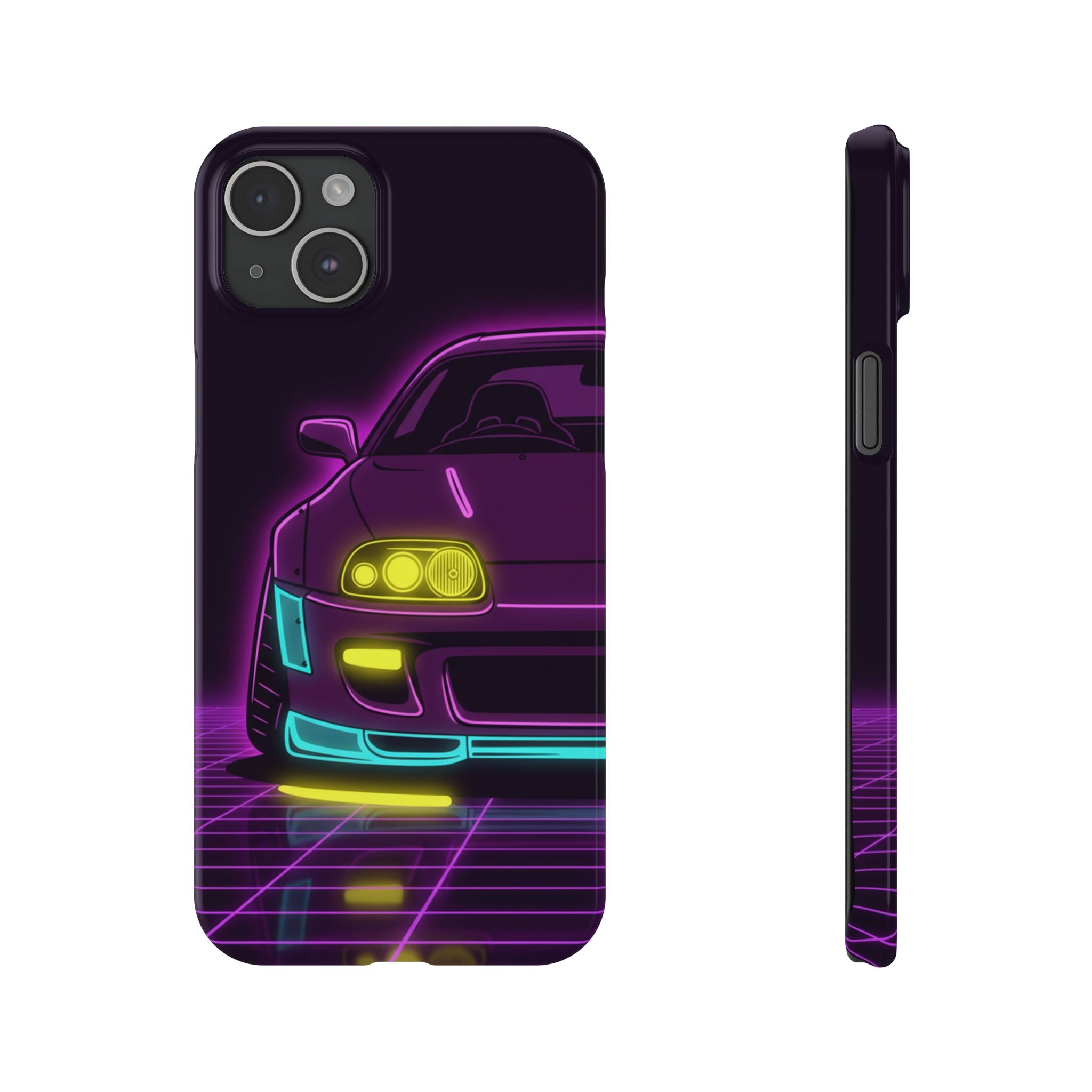 Toyota Supra MK4 Neon Synthwave Phone Case
