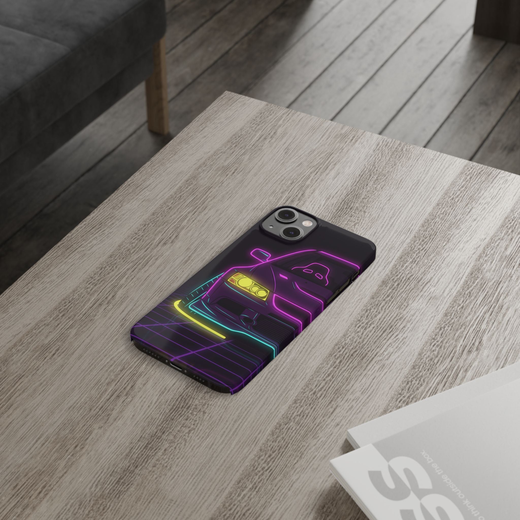 Mitsubishi Evo IX (2005-07) Neon Synthwave Phone Case