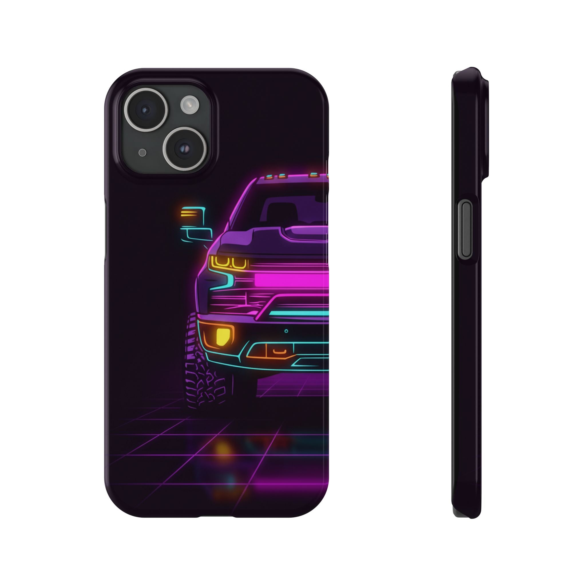 Chevy Silverado Trail Boss (2019+) Neon Synthwave Phone Case