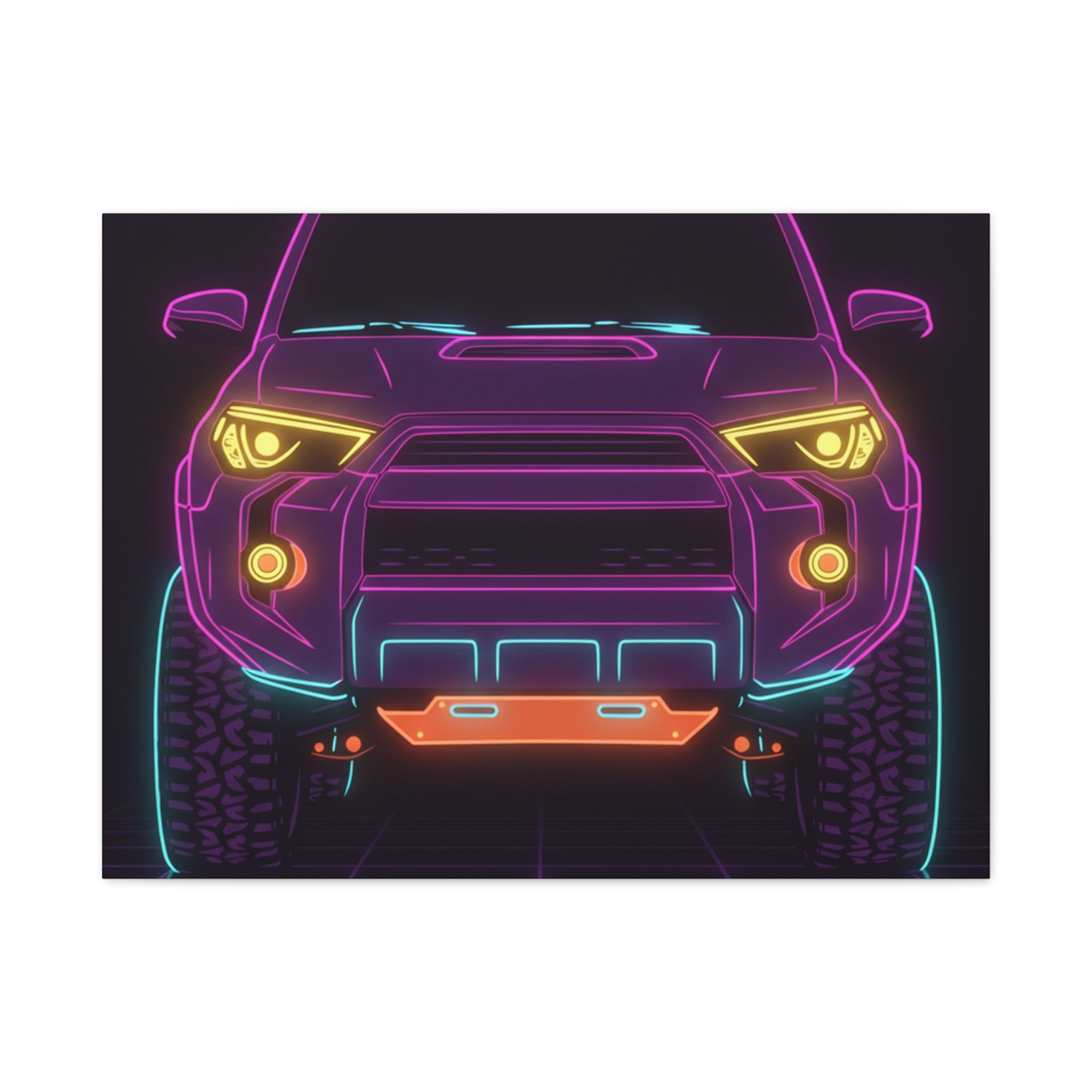 Toyota 4Runner TRD Pro Neon Synthwave Canvas Wall Art