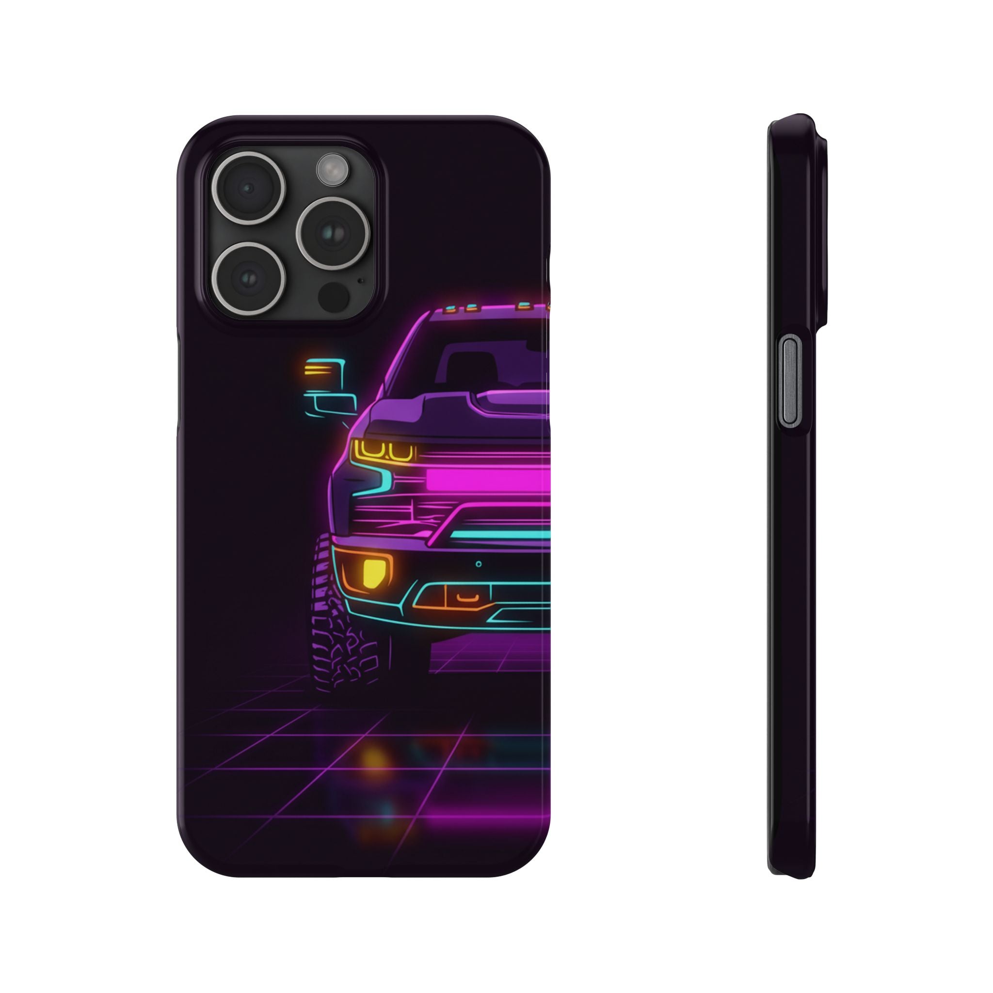 Chevy Silverado Trail Boss (2019+) Neon Synthwave Phone Case