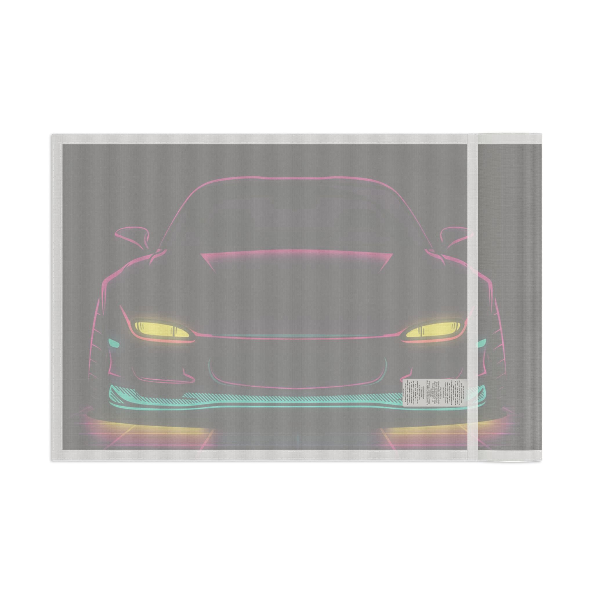 Mazda RX-7 FD Neon Synthwave Garage Flag