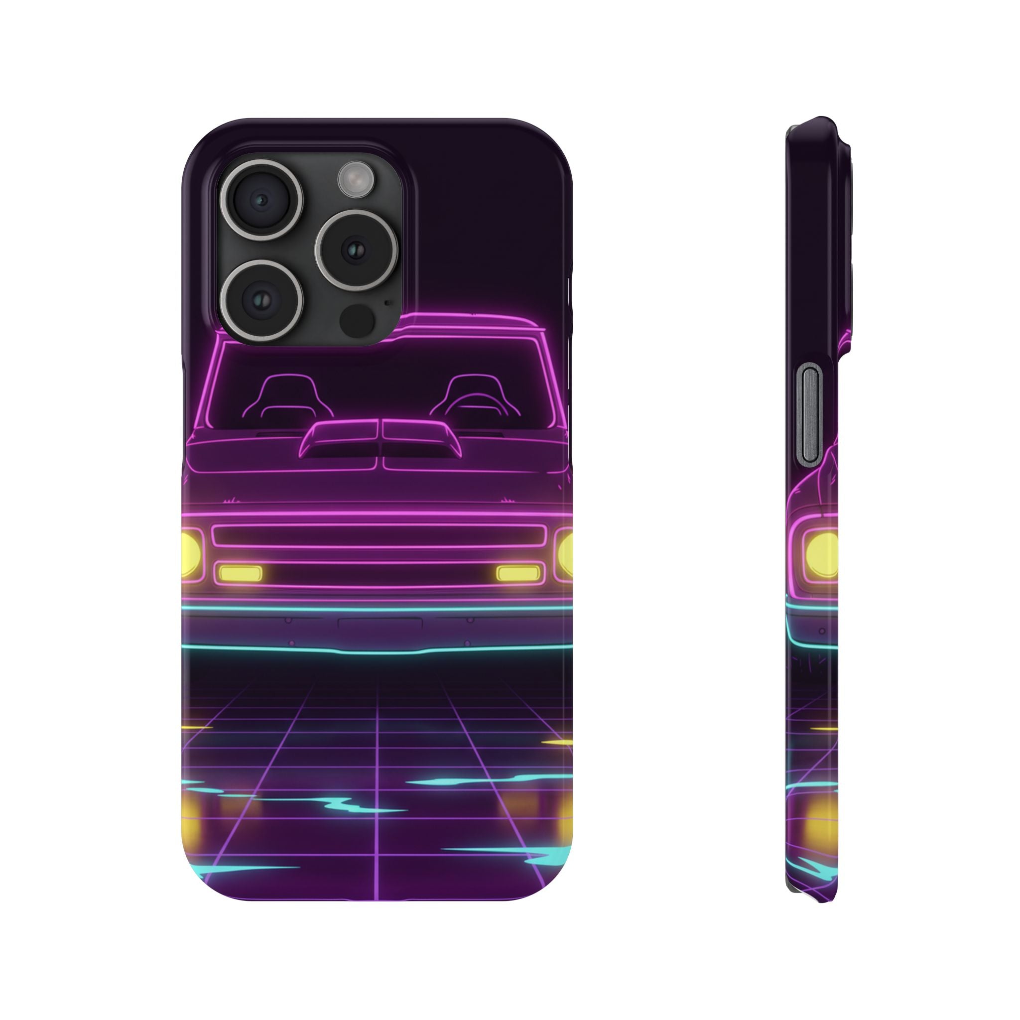 Chevy C10 Pickup (1967-72) Neon Synthwave Phone Case