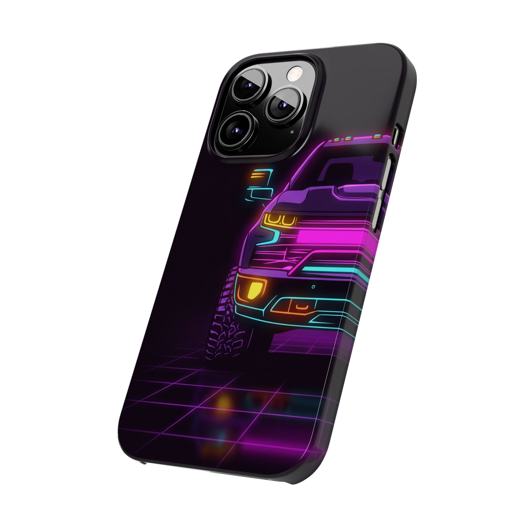 Chevy Silverado Trail Boss (2019+) Neon Synthwave Phone Case
